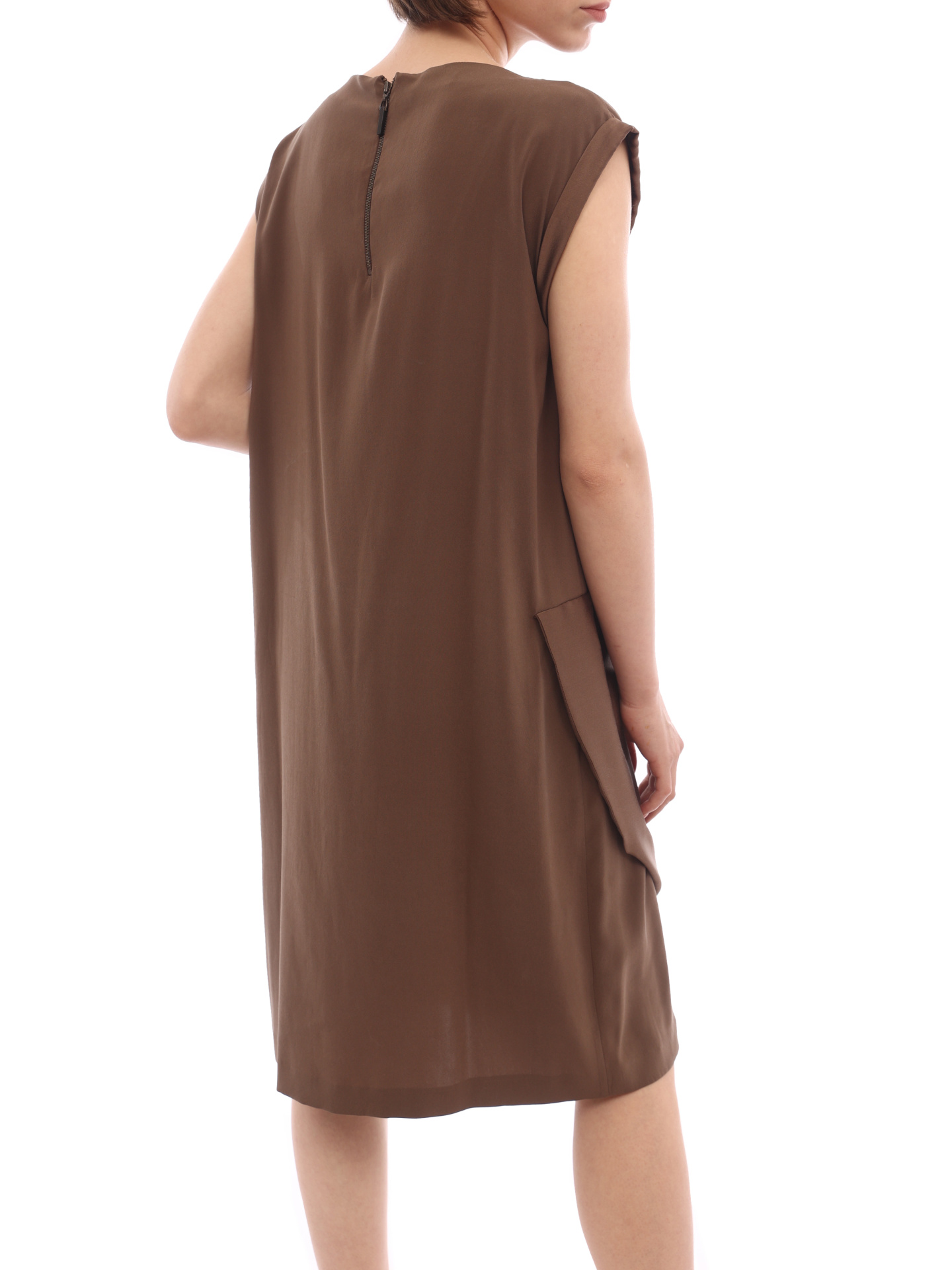 Платье Brunello Cucinelli M0S42A4696 коричневое женское — купить в интернет-магазине Verdistore