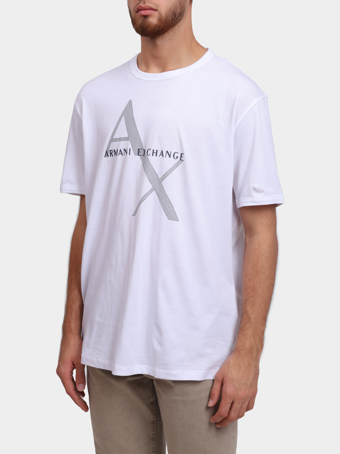Футболка Armani Exchange 8NZT76 Z8H4Z 1100 белая мужская с логотипом — купить в интернет-магазине Verdistore
