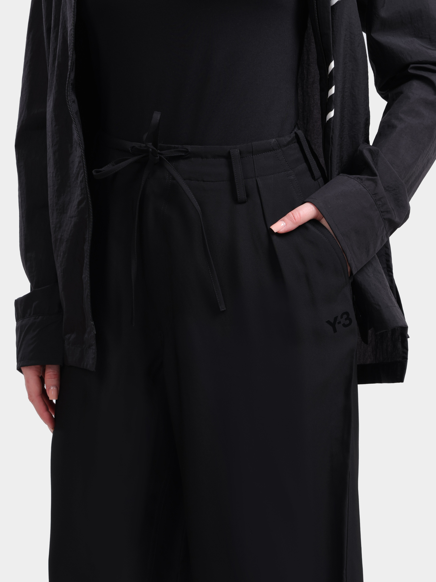 Брюки Y-3 KH3206 BLACK черные женские на кулиске — купить в интернет-магазине Verdistore