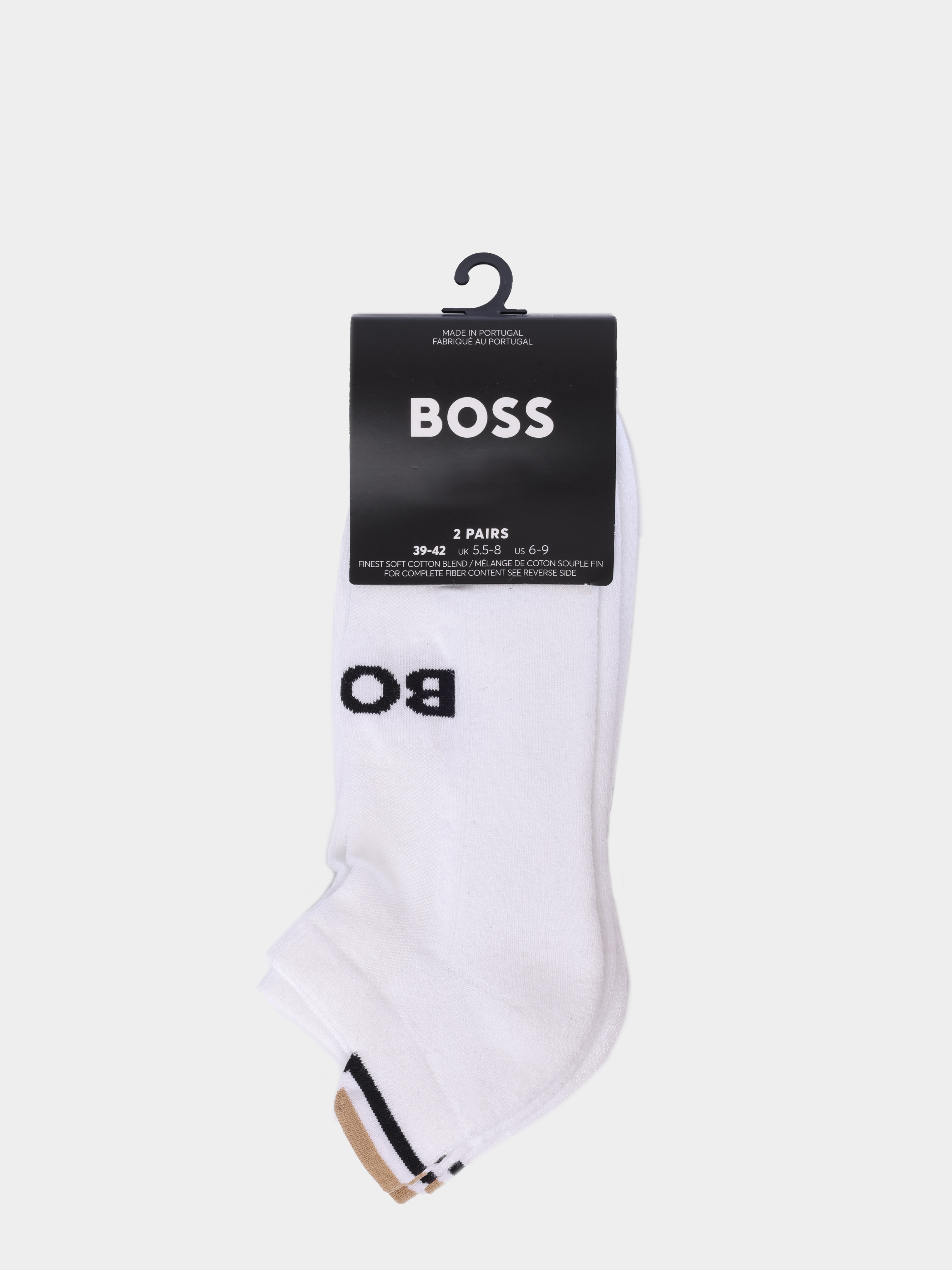 Носки комплект Boss 50531617 100 белые мужские с логотипом — купить в интернет-магазине Verdistore