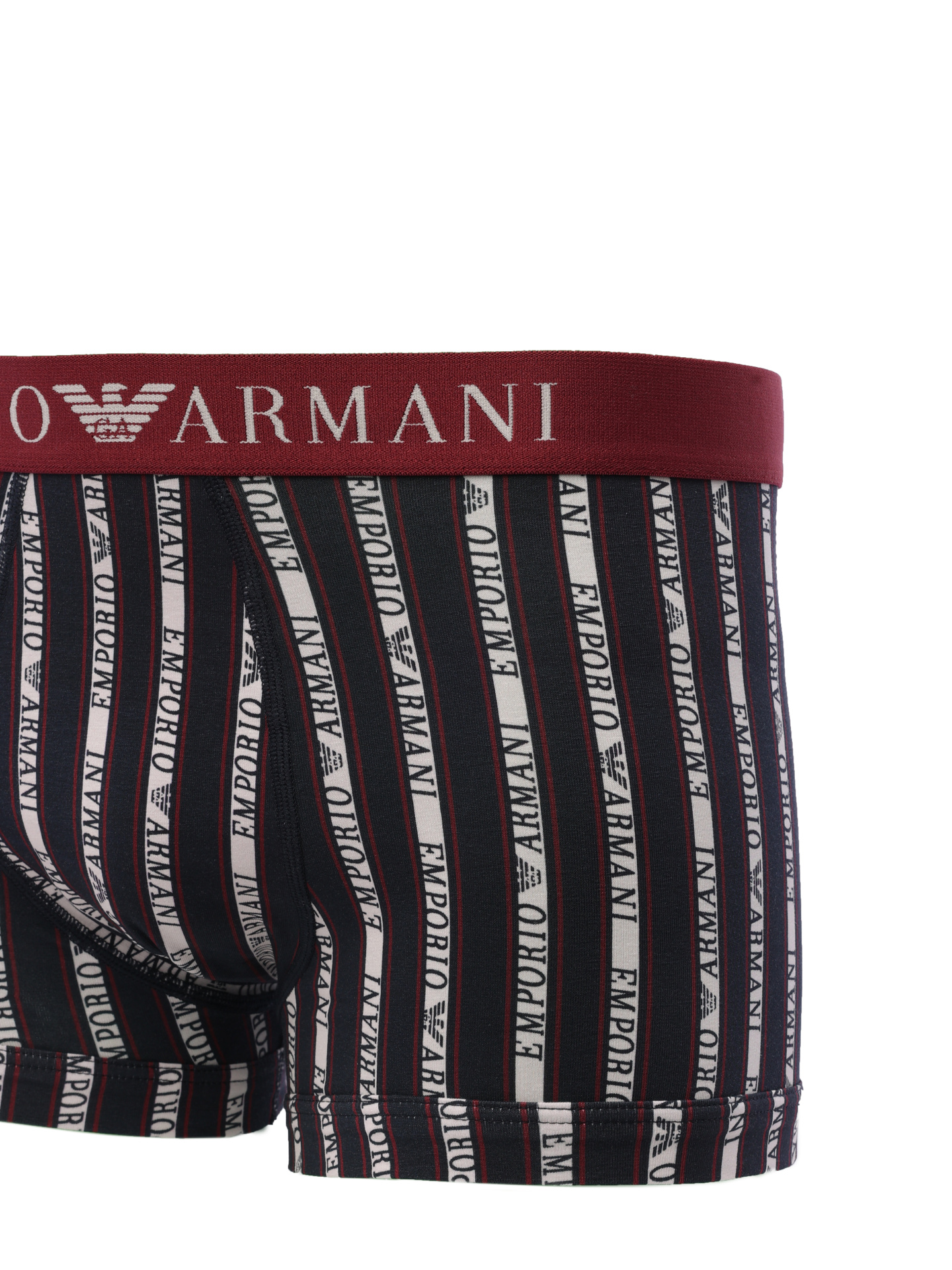 Трусы черные с контрастным полосатым принтом — купить в интернет-магазине Verdistore