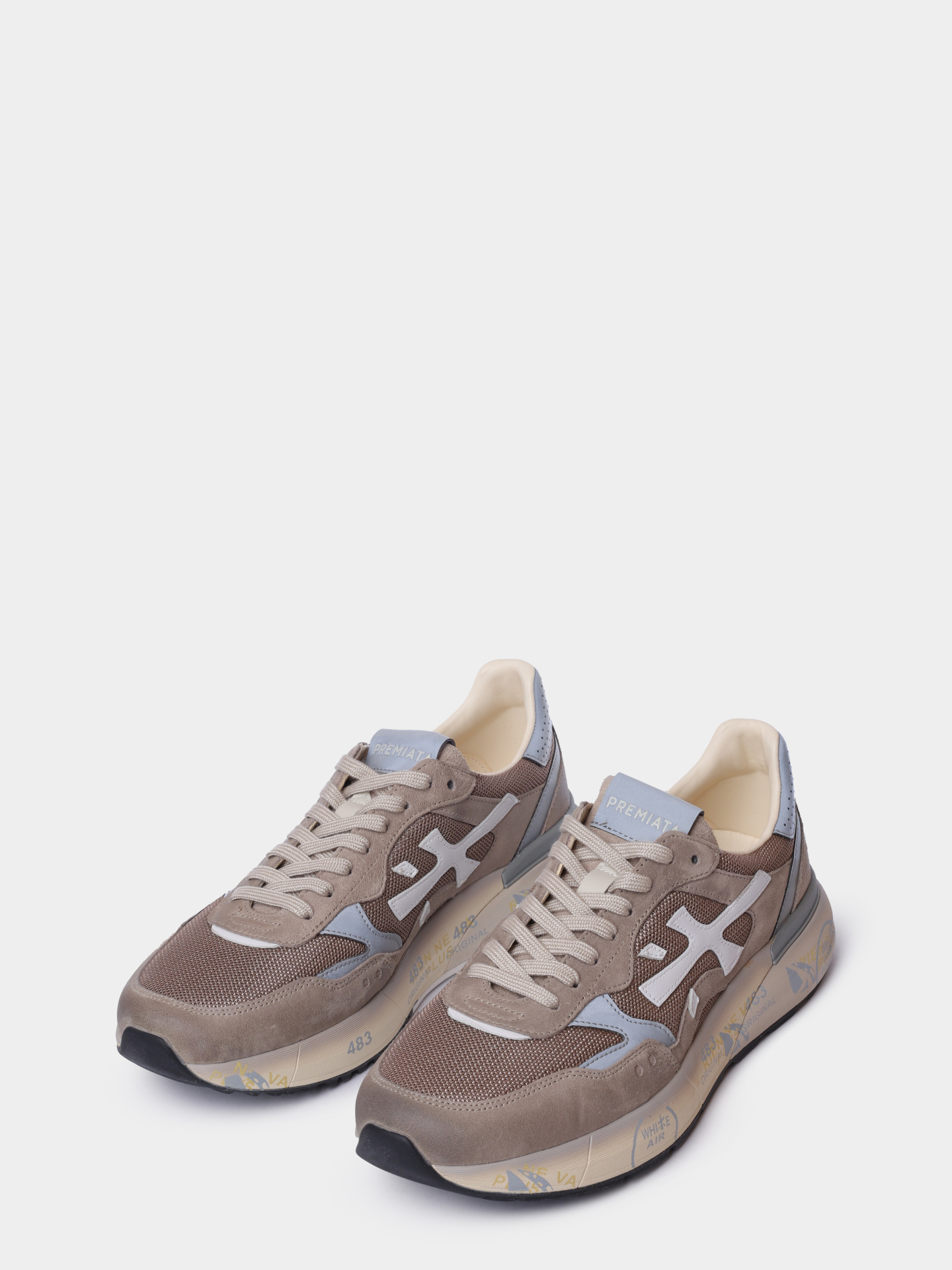 Кроссовки Premiata Sport MICK0.1 VAR 8118 бежевые мужские комбинированные  — купить в интернет-магазине Verdistore