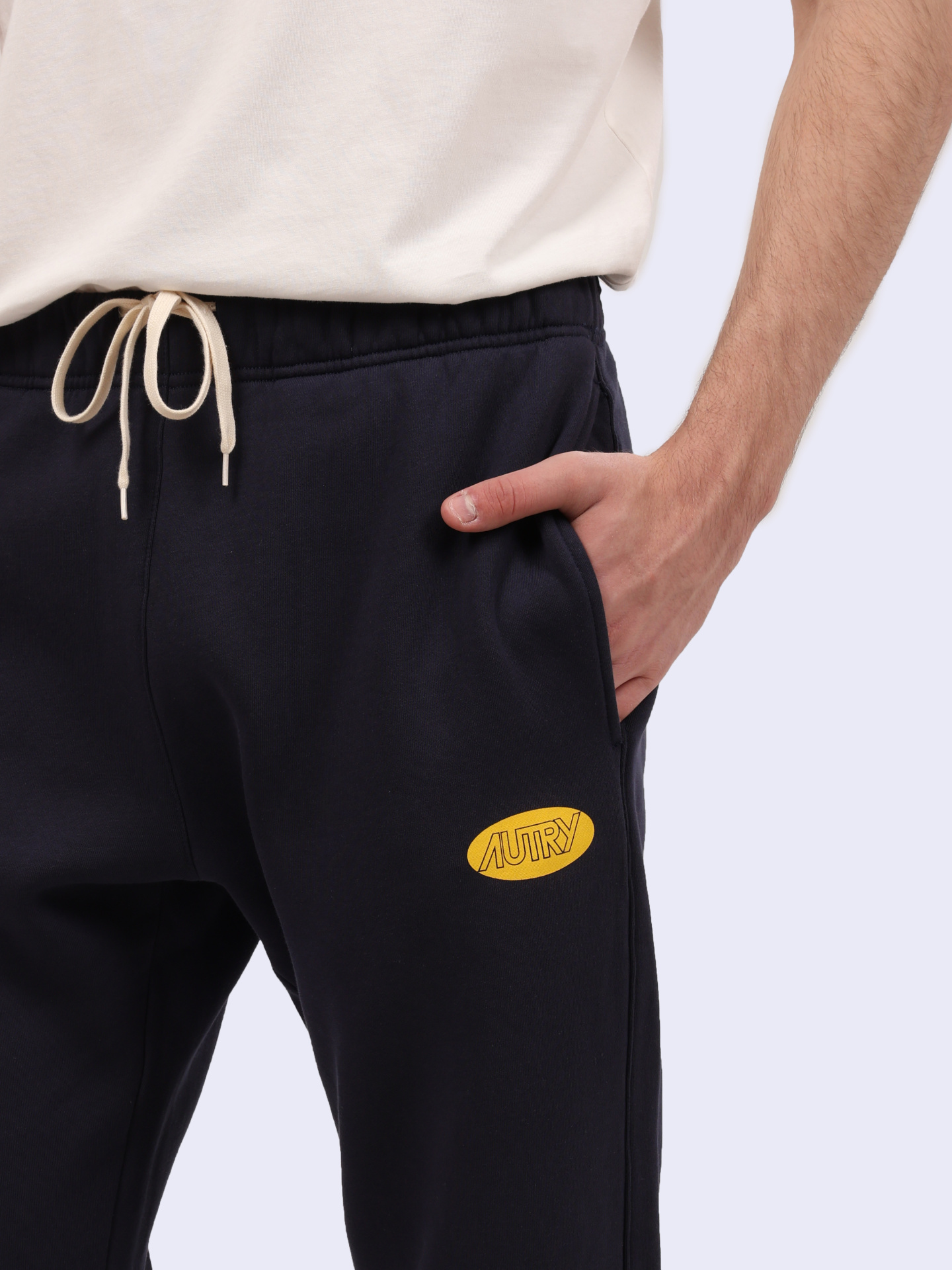 Брюки спортивные Autry PAPM-16JB темно-синие мужские с логотипом — купить в интернет-магазине Verdistore