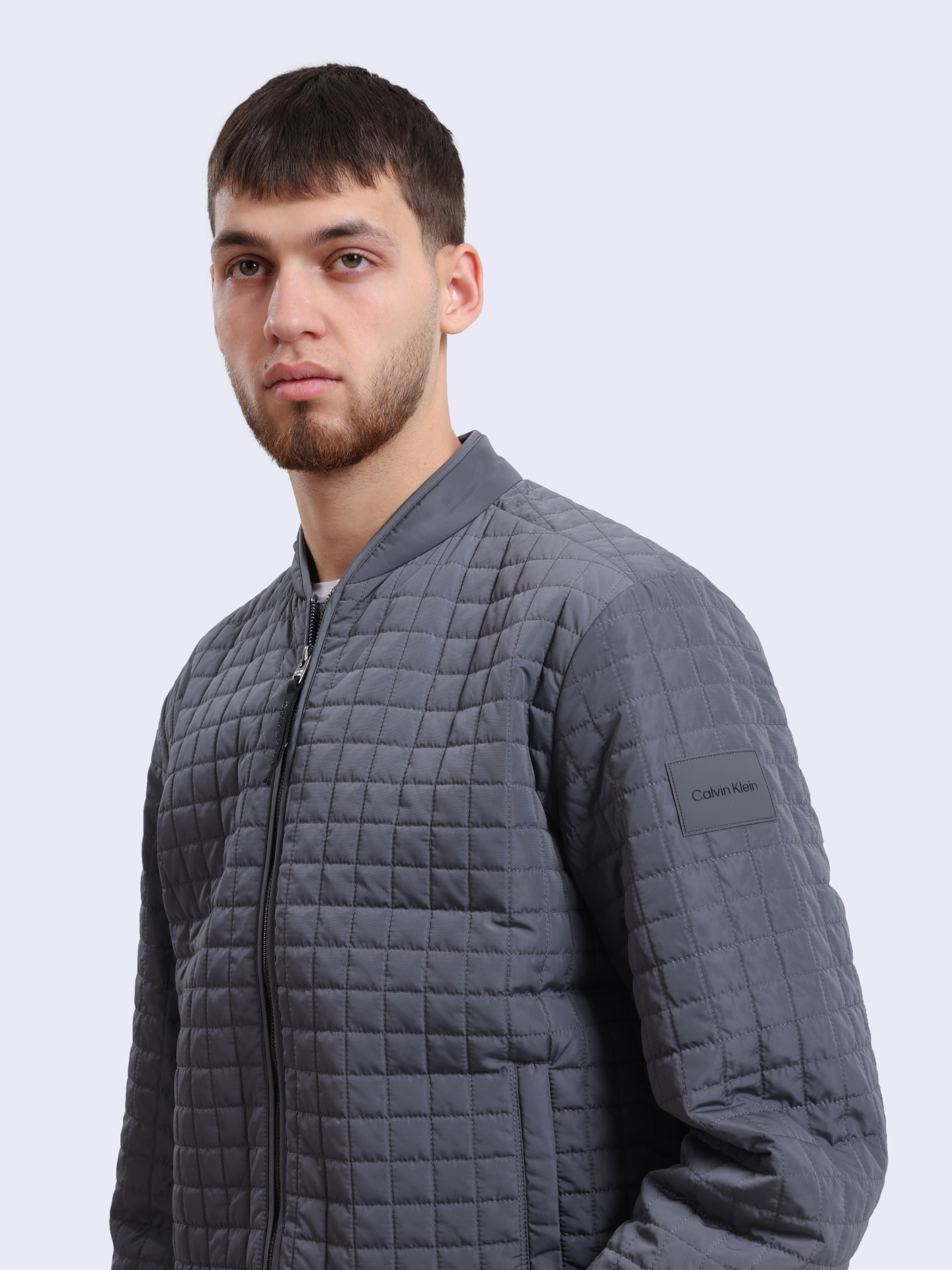Куртка Calvin Klein K10K113002 PCX серая мужская — купить в интернет-магазине Verdistore