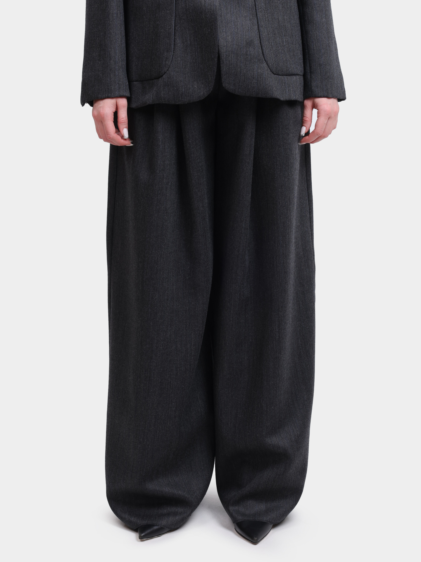 Брюки Marella ULTRA 004 женские серые свободного кроя — купить в интернет-магазине Verdistore