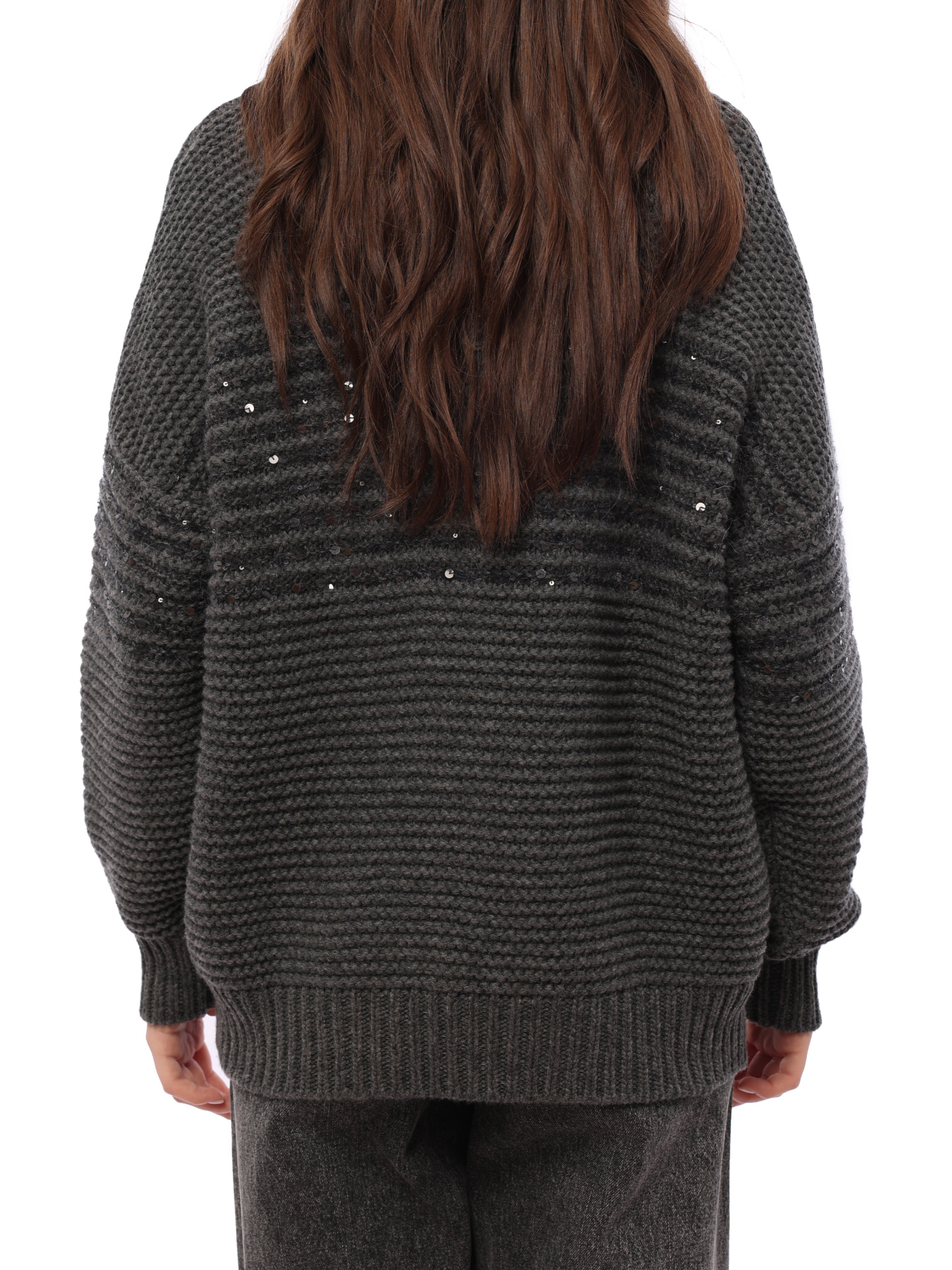 Свитер Brunello Cucinelli M6D365904 CPS38 серый женский — купить в интернет-магазине Verdistore