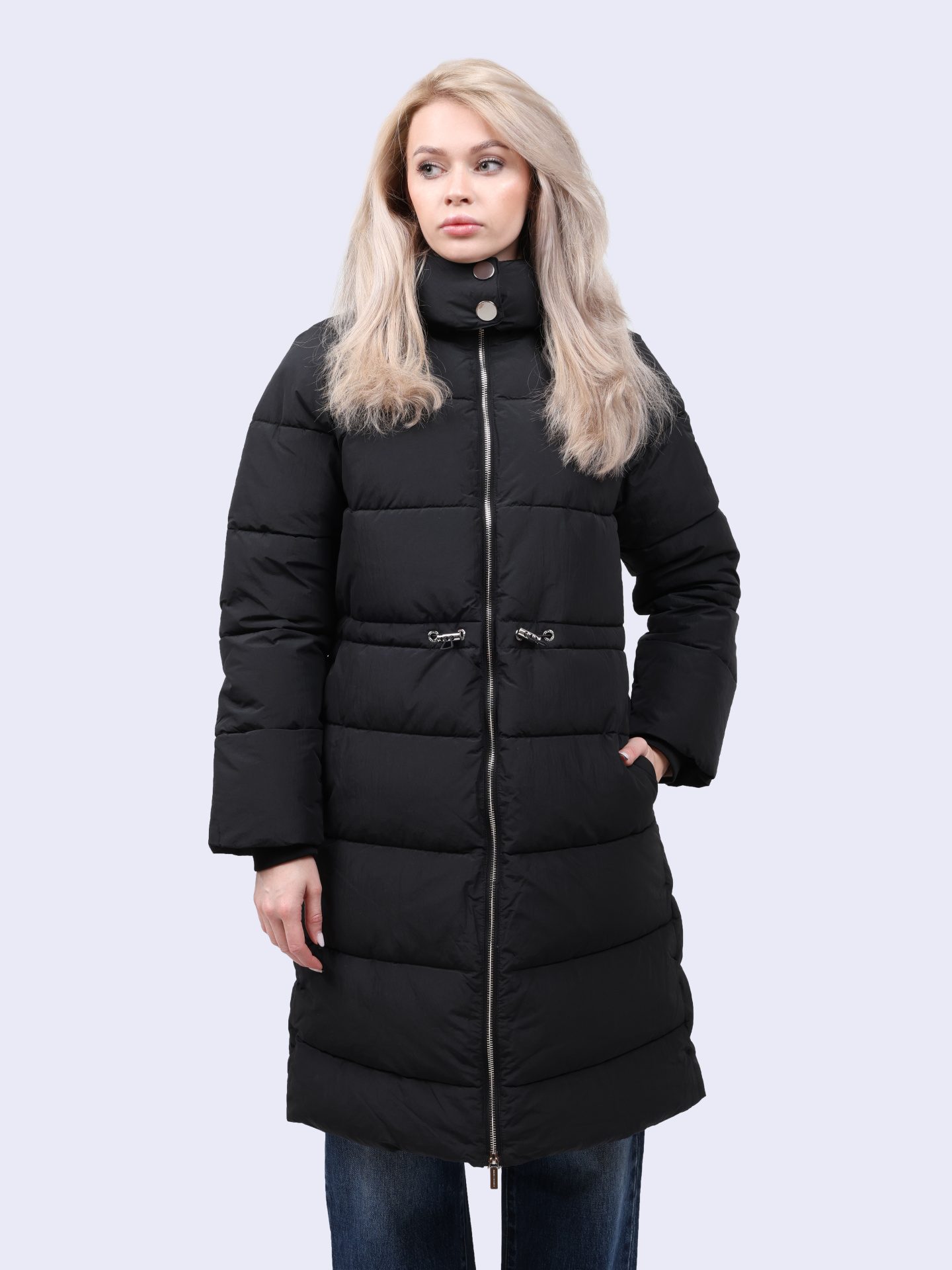 Куртка Armani Exchange XW000026 AF10248 UC001 черная женская удлиненная — купить в интернет-магазине Verdistore