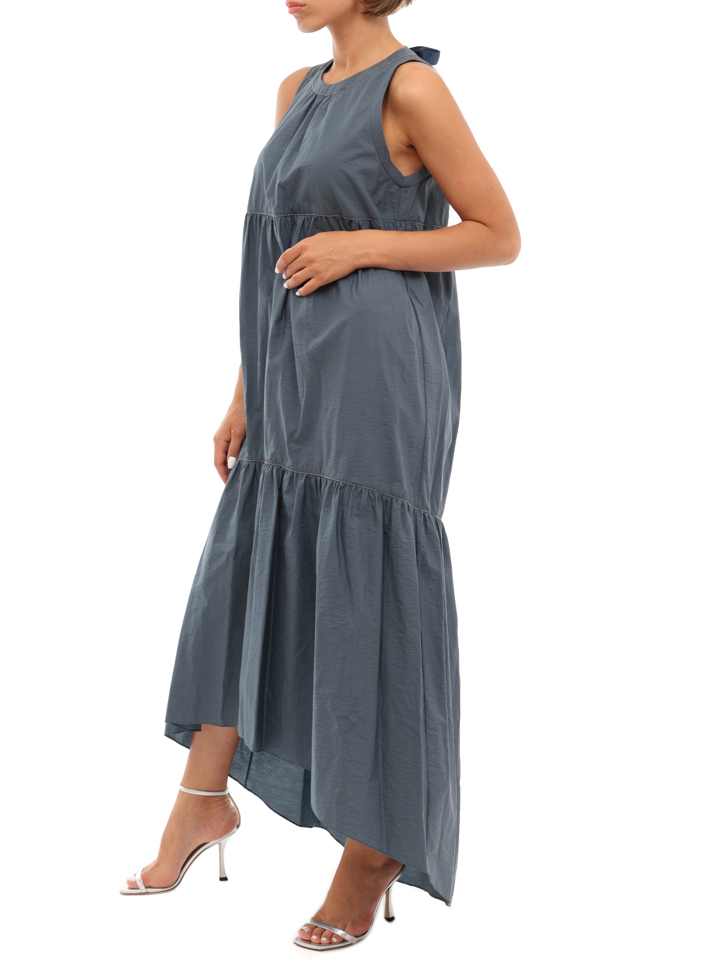 Платье Brunello Cucinelli M0F79AV034 голубое женское — купить в интернет-магазине Verdistore