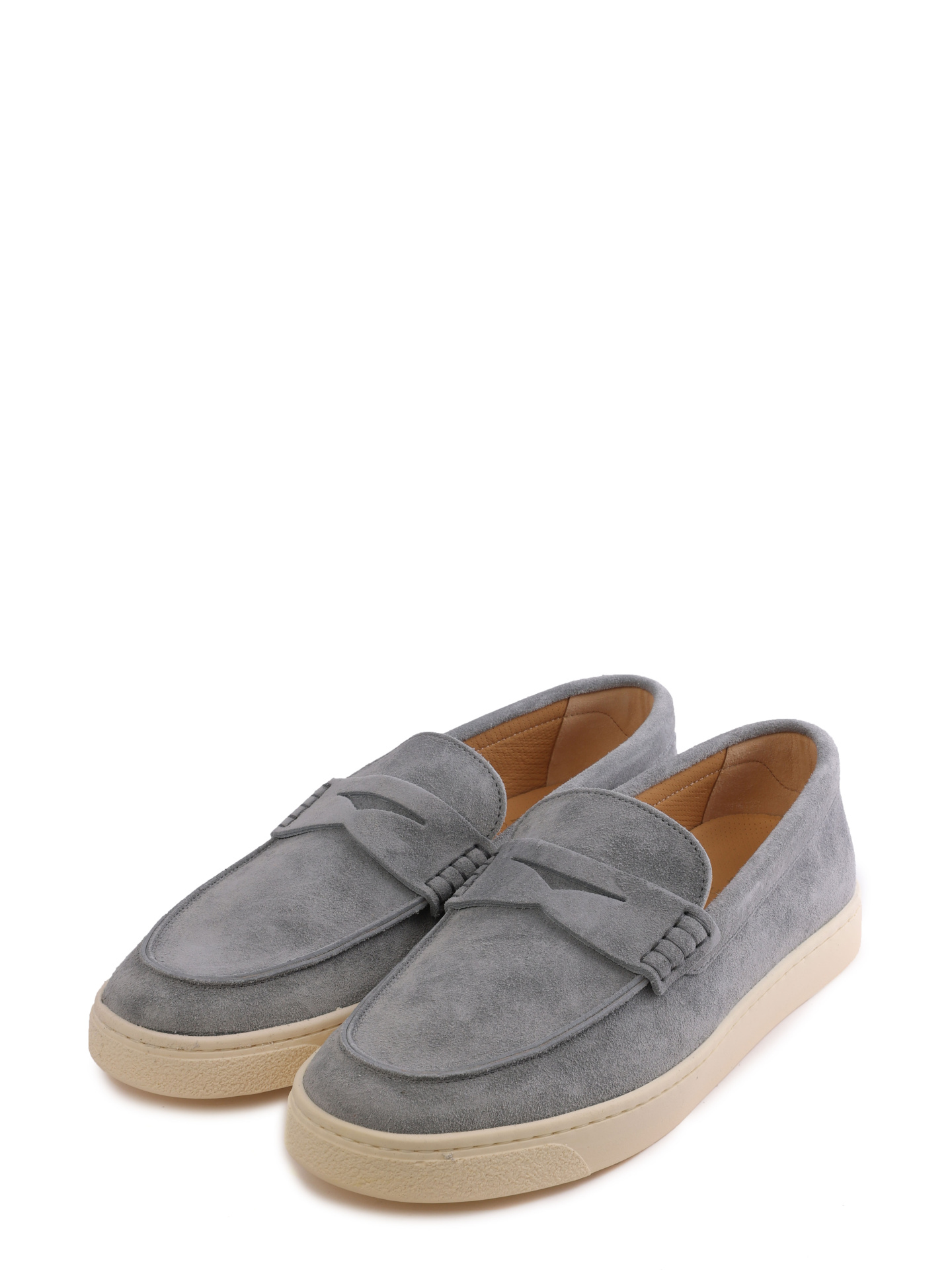 Лоферы Brunello Cucinelli MZUSILN285 C6692 голубые мужские из замши — купить в интернет-магазине Verdistore
