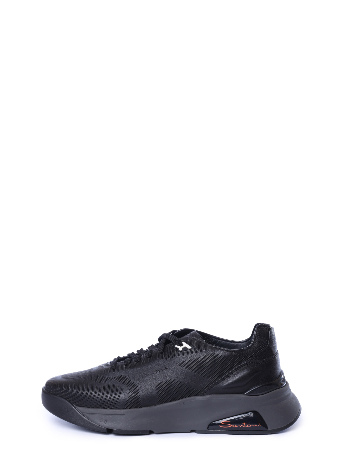 Кроссовки MBHG22012ANETATFN20 черные из зернистой кожи — купить в интернет-магазине Verdistore