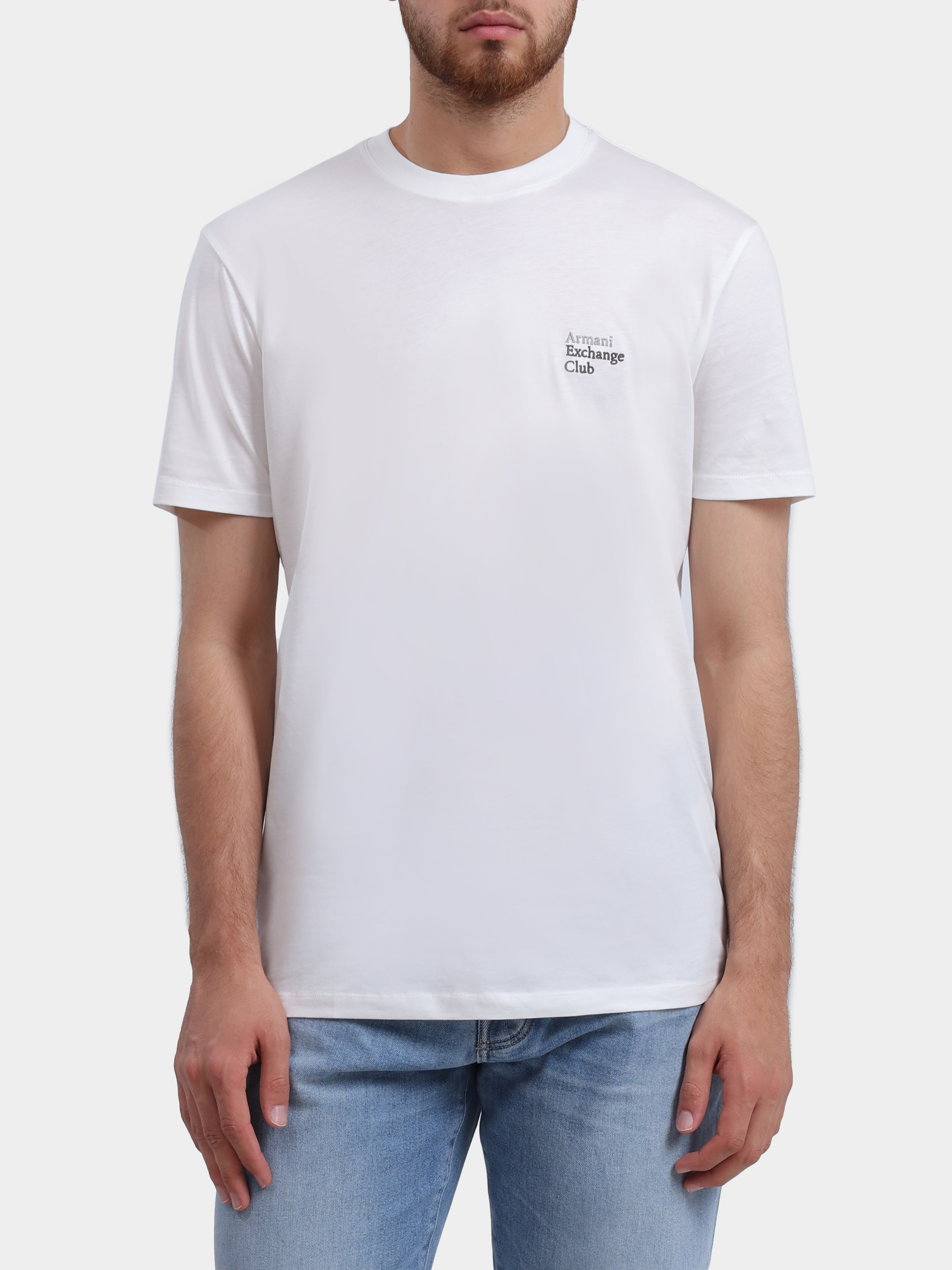 Футболка Armani Exchange XM002504 AF10358 U0009 хлопковая мужская с вышивкой — купить в интернет-магазине Verdistore