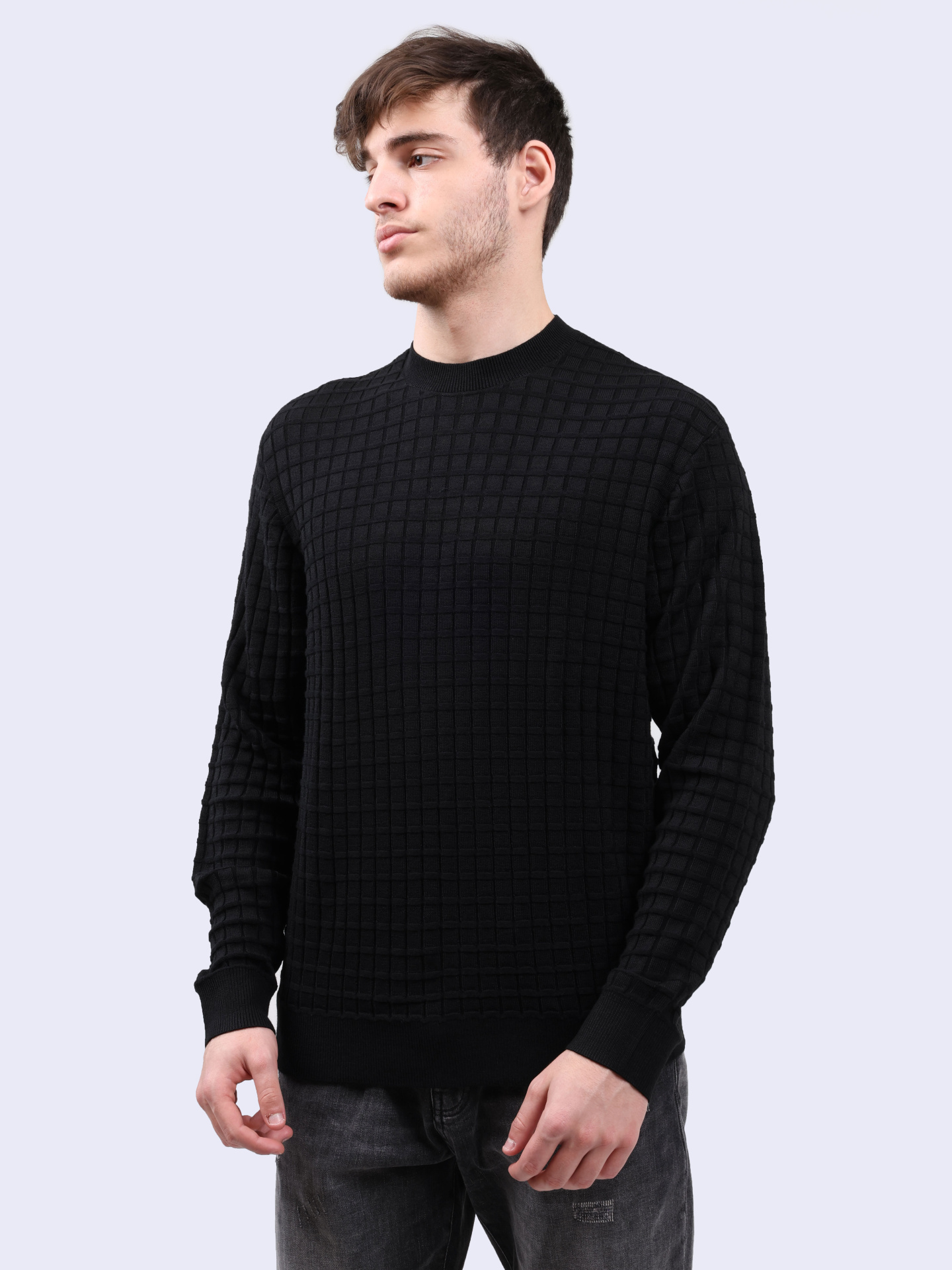 Свитер Armani Exchange 6DZM6F ZM5BZ 1200 черный мужской — купить в интернет-магазине Verdistore