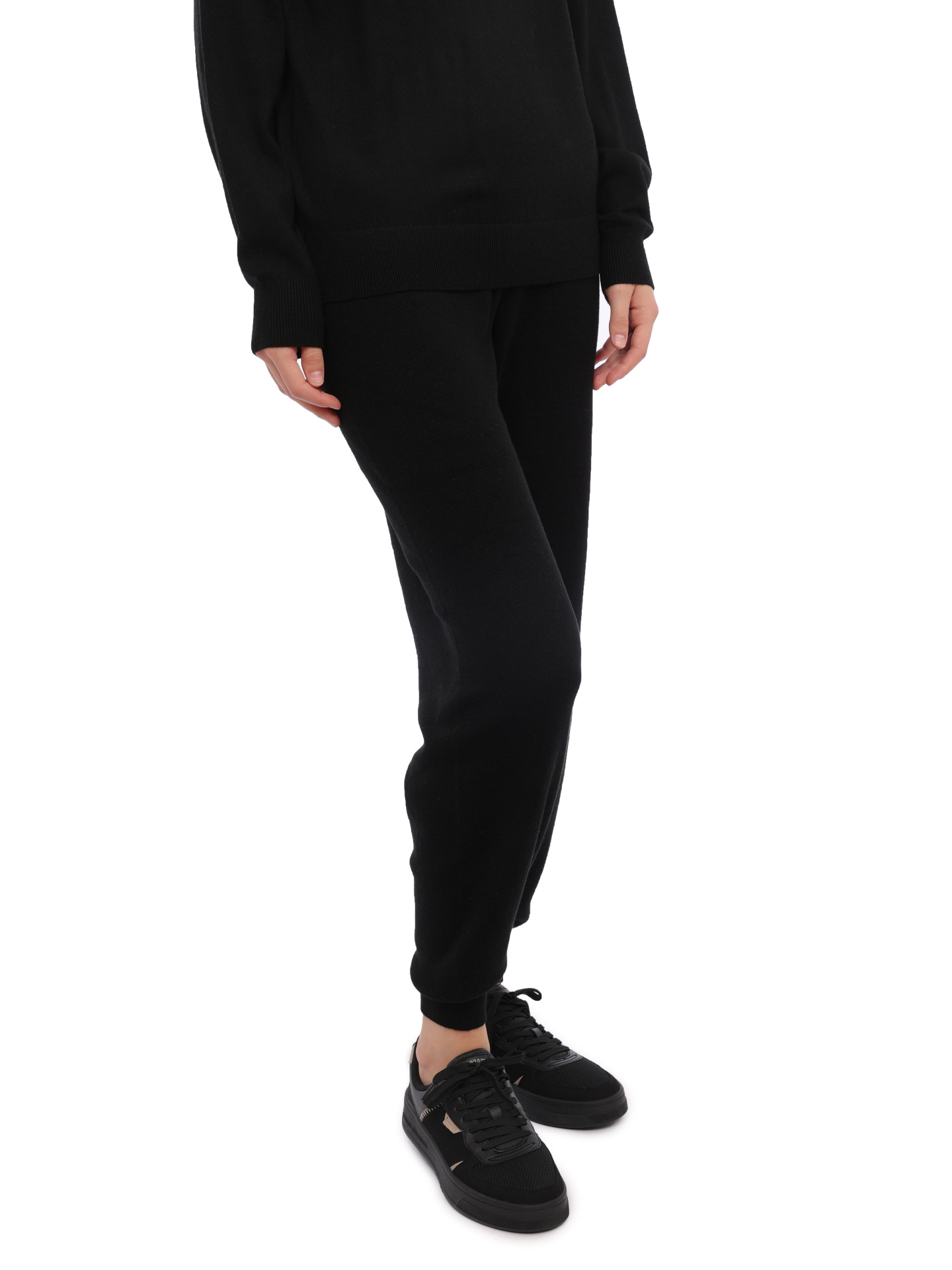 Брюки Armani Exchange 6RYP1K YME3Z 1200 черные женские из трикотажа — купить в интернет-магазине Verdistore