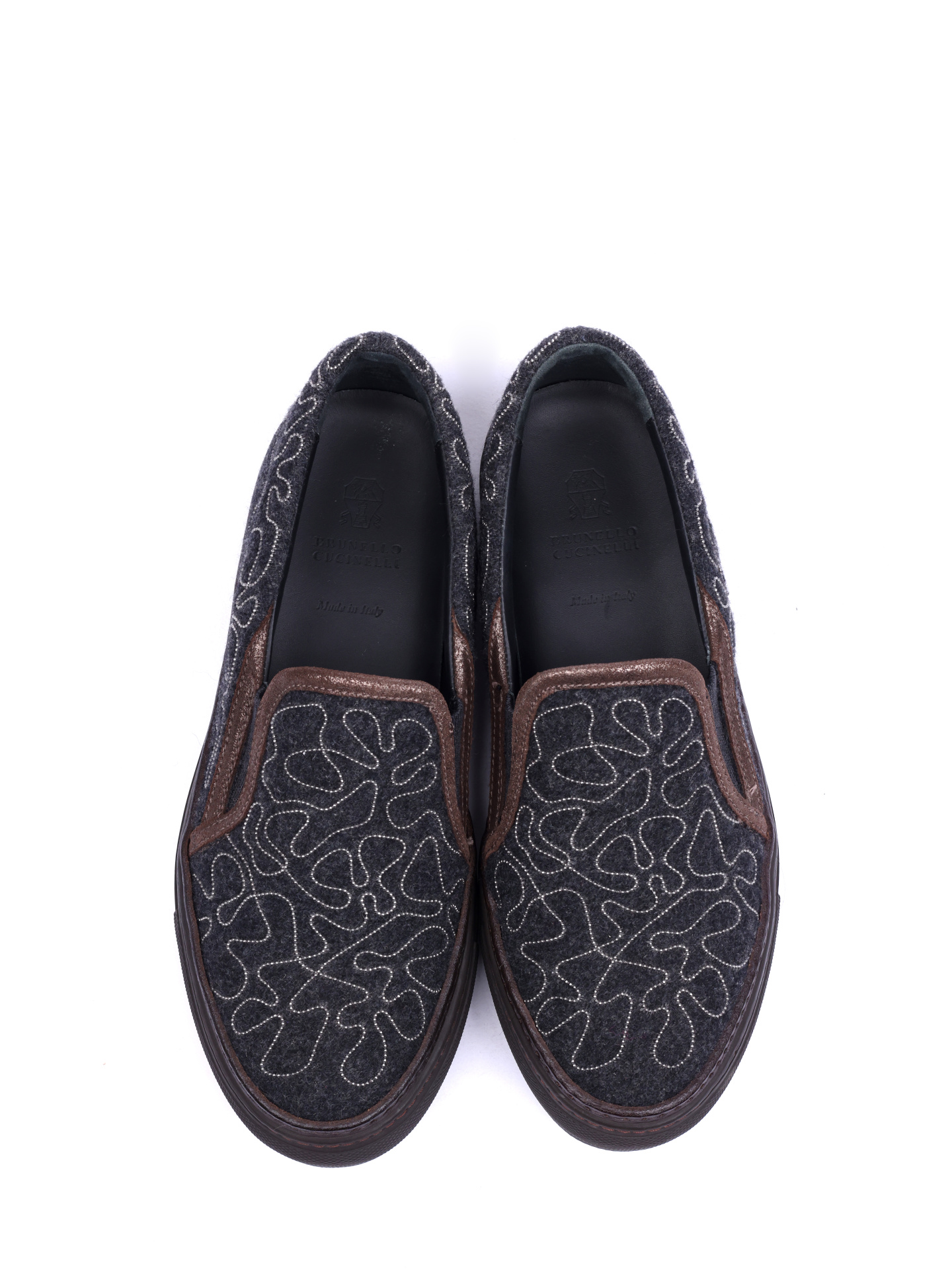 Слипоны Brunello Cucinelli MZD24G309 текстильные женские — купить в интернет-магазине Verdistore