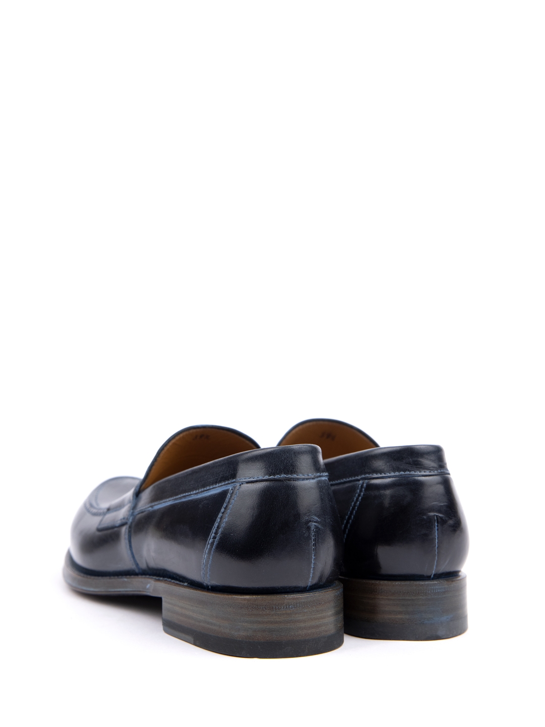 Туфли темно-синие из прочной глянцевой кожи — купить в интернет-магазине Verdistore