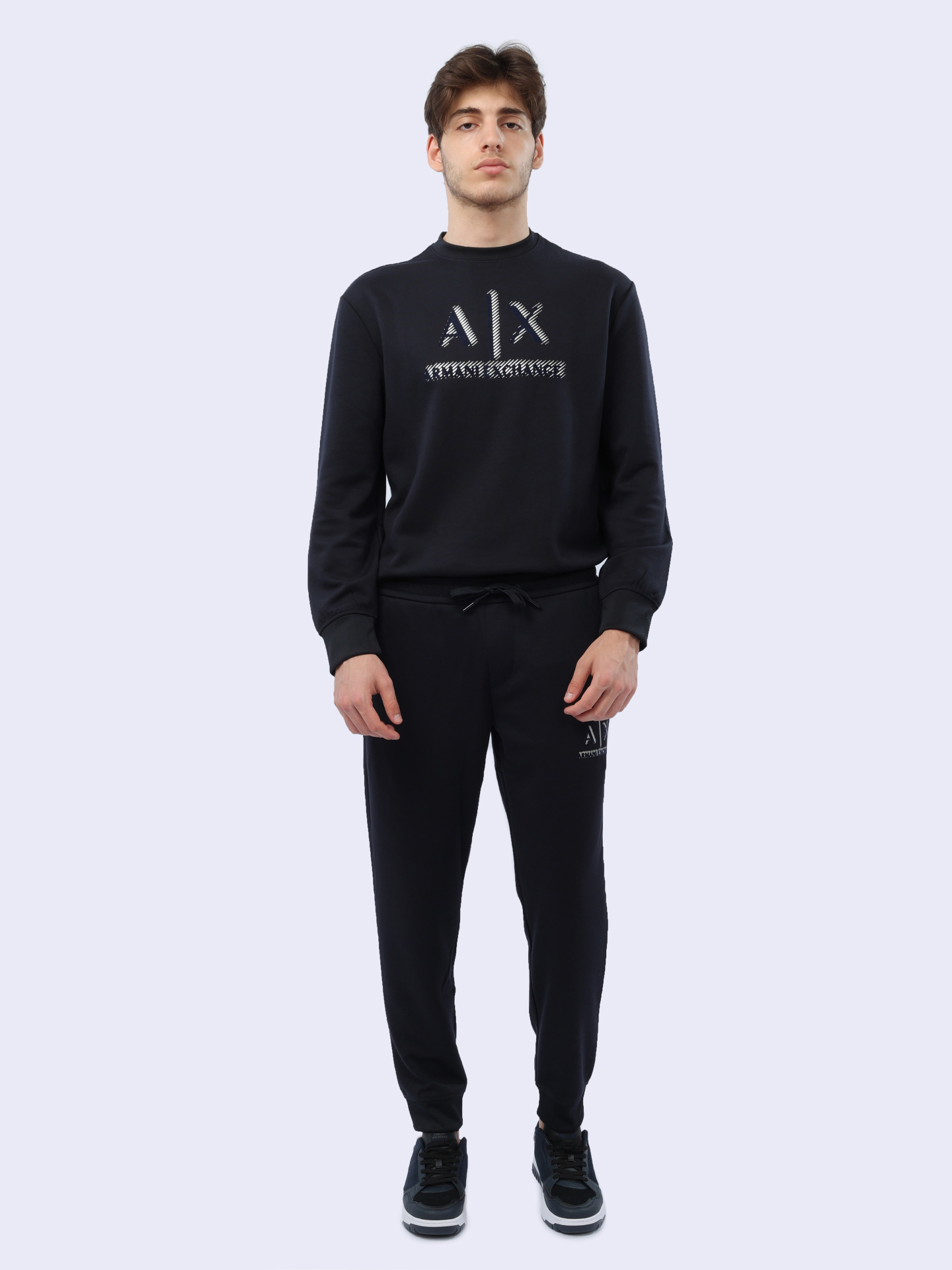Брюки спортивные Armani Exchange 8NZPSA Z9N1Z 1583 темно-синие мужские — купить в интернет-магазине Verdistore