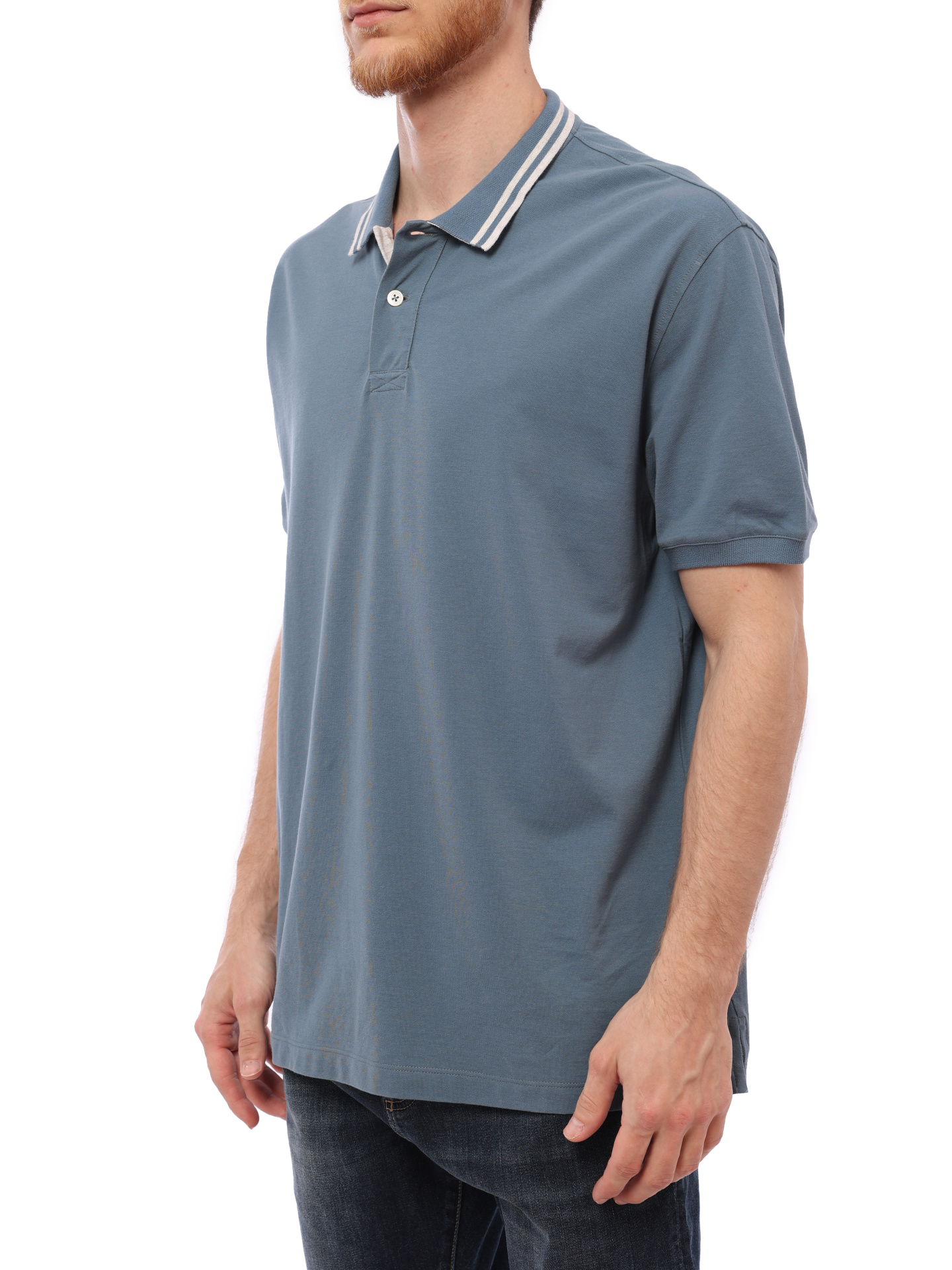 Поло Brunello Cucinelli MTB254665 хлопковое мужское — купить в интернет-магазине Verdistore