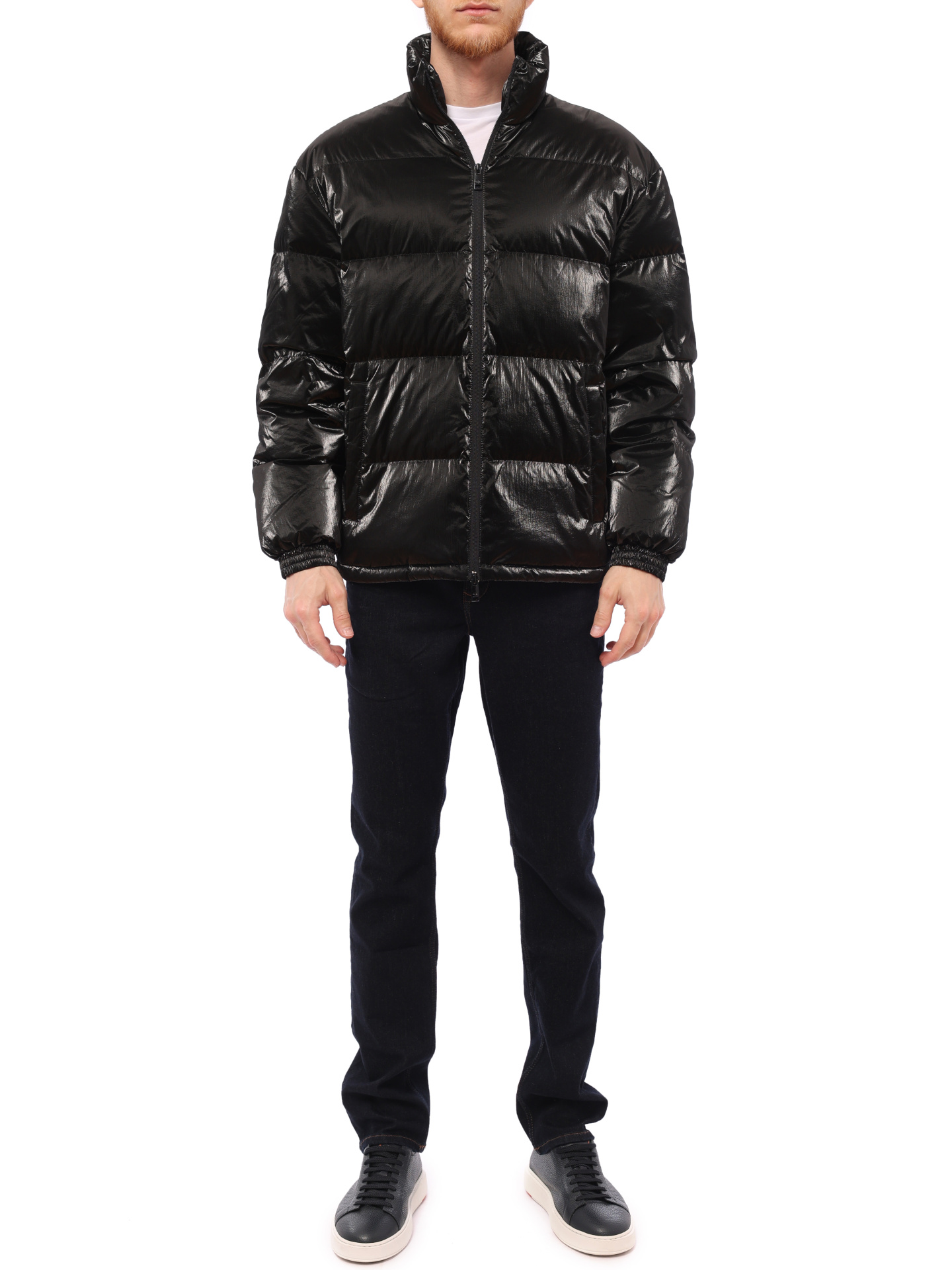 Пуховик Armani Exchange 6HZB49 ZNPTZ 7297 черный мужской с воротом-стойкой — купить в интернет-магазине Verdistore