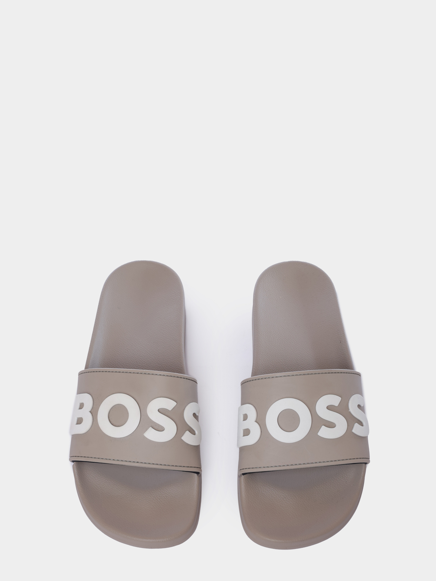 Шлепанцы Boss 50498241 059 бежевые мужские с логотипом — купить в интернет-магазине Verdistore
