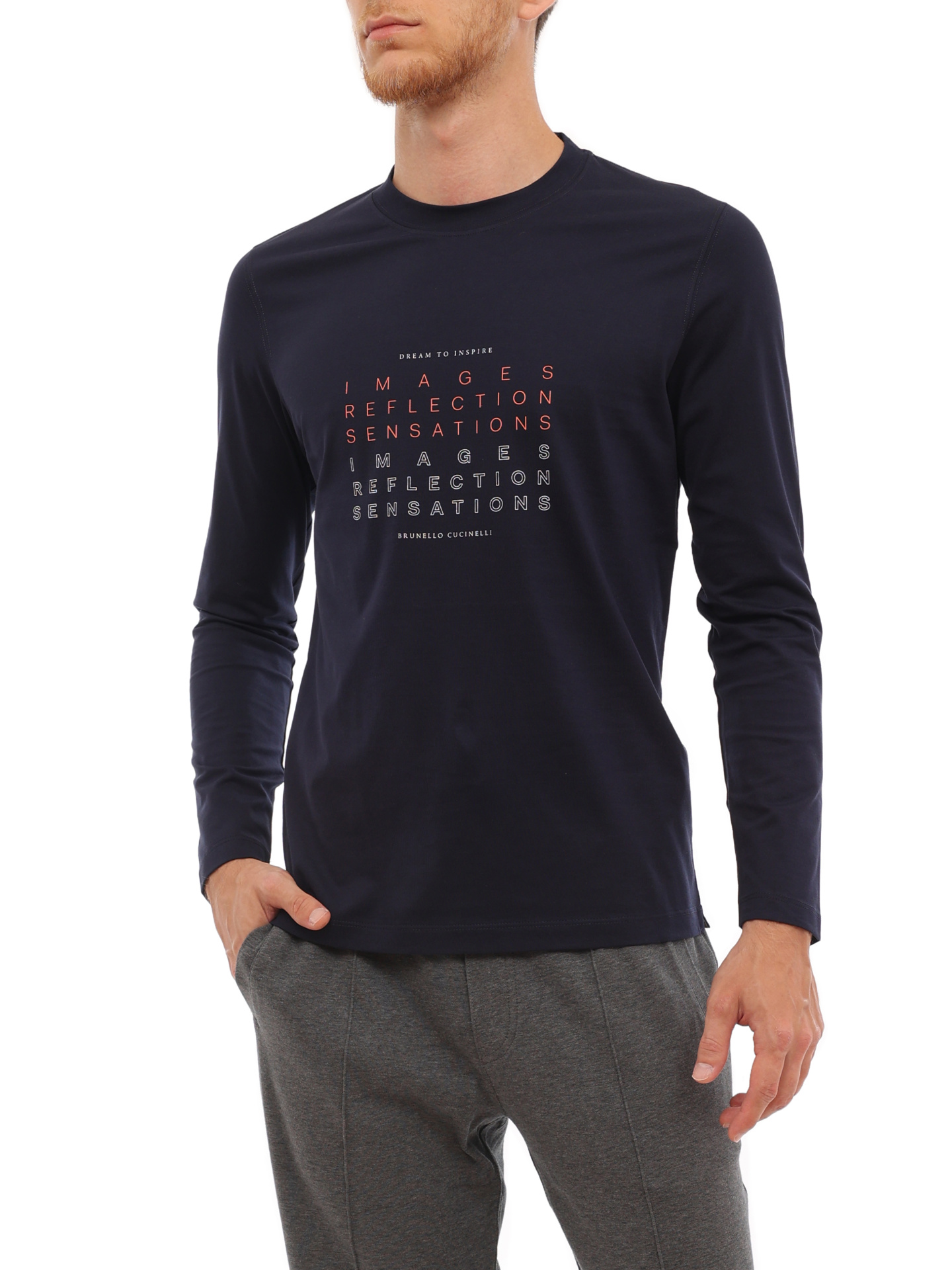 Лонгслив Brunello Cucinelli M0T618730 CJM32 хлопковый мужской — купить в интернет-магазине Verdistore