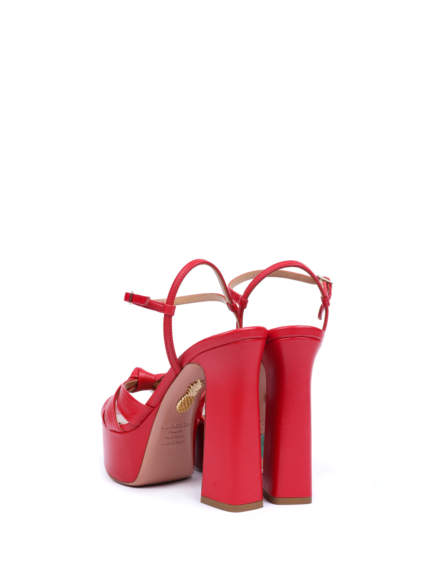 Босоножки Aquazzura BABHIGB0 F00 красные женские на платформе — купить в интернет-магазине Verdistore