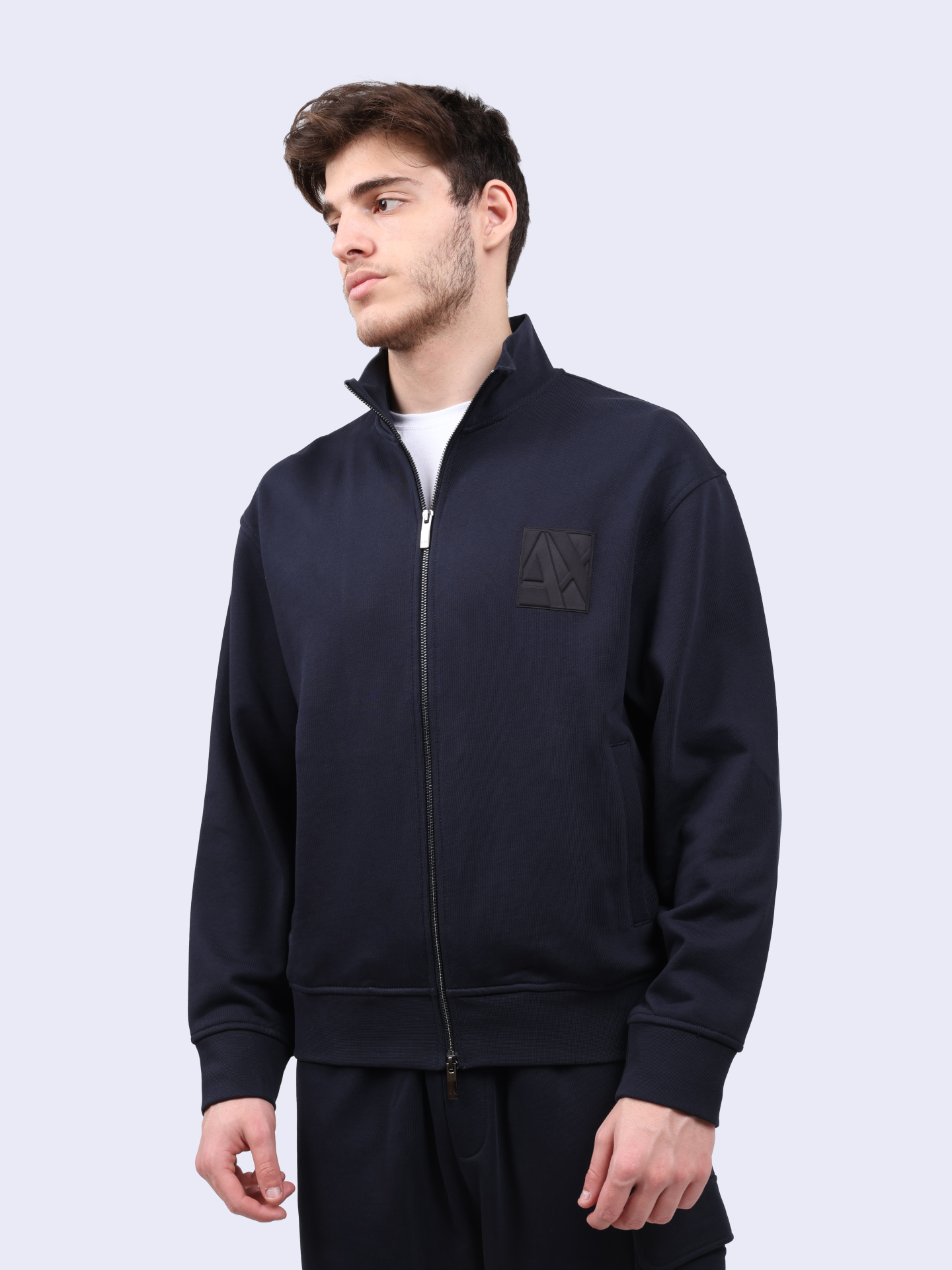 Мастерка Armani Exchange 6DZMJJ ZJ4XZ 1510 темно-синяя мужская — купить в интернет-магазине Verdistore