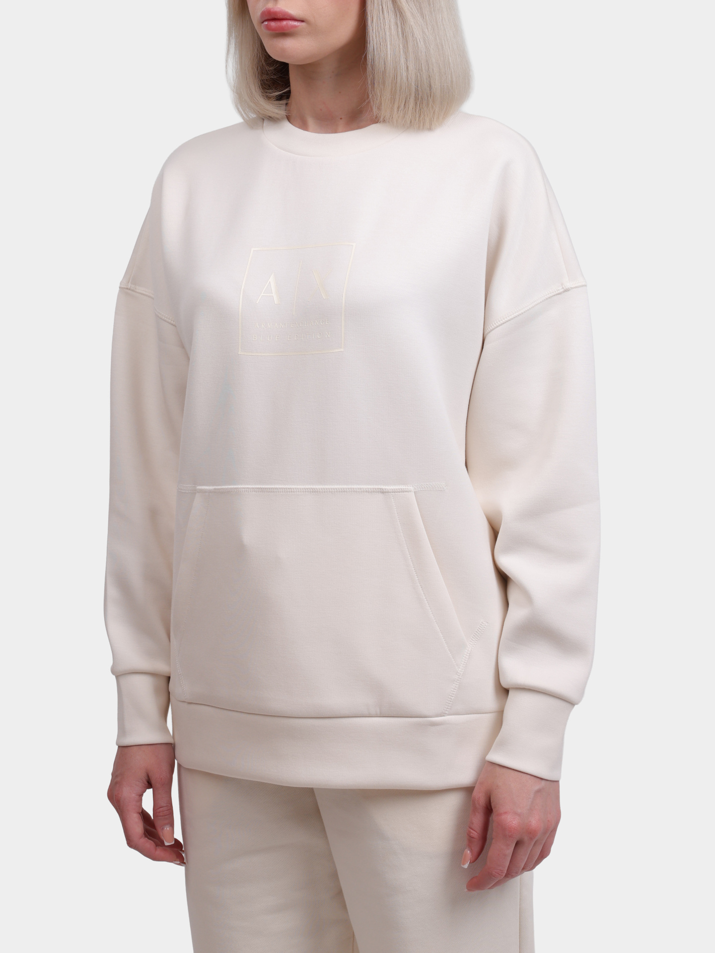 Свитшот Armani Exchange XW000504 AF12819 U1003 белый женский — купить в интернет-магазине Verdistore