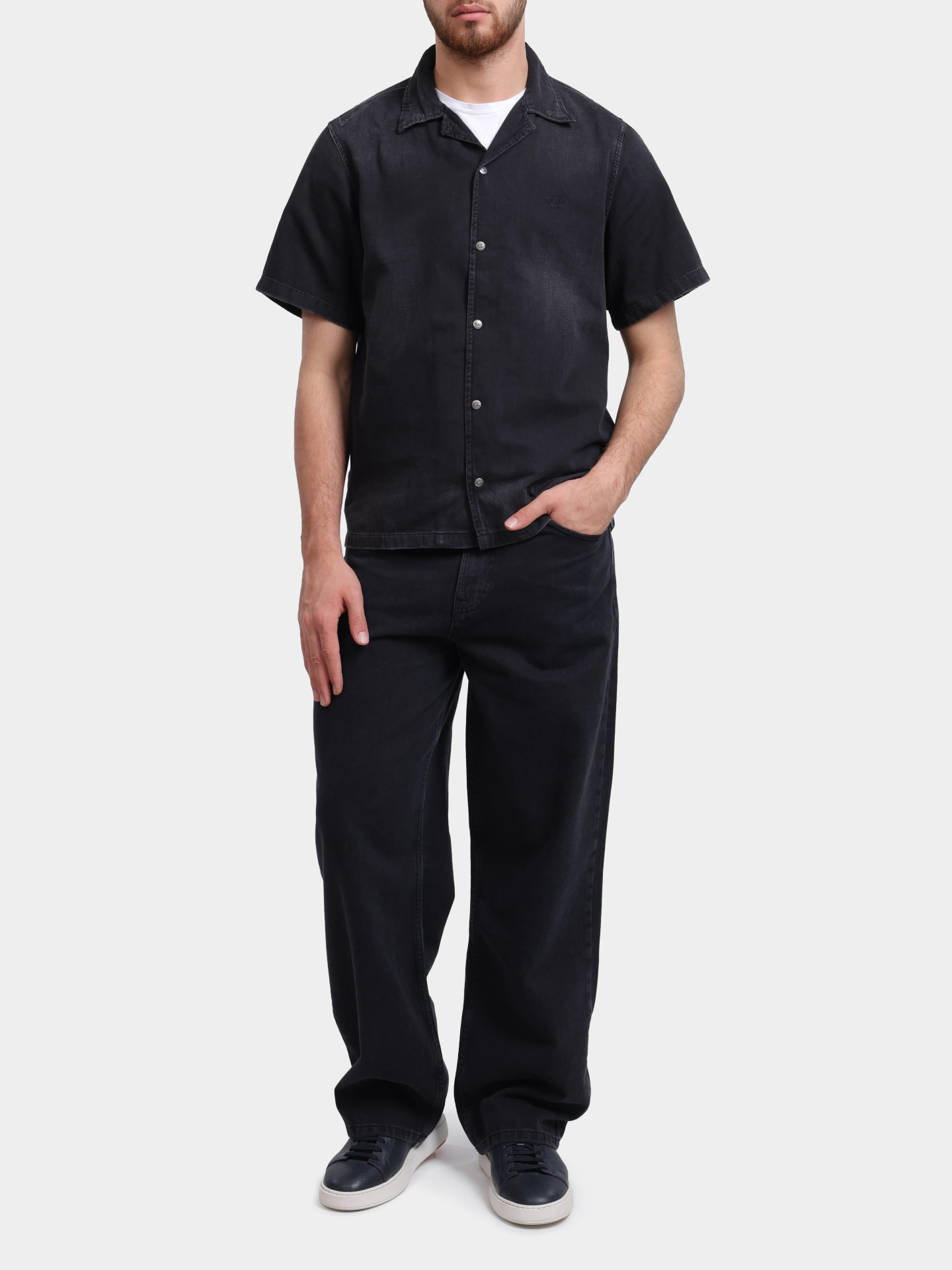 Рубашка Diesel A169570DBDC02 темно-серая мужская свободного кроя — купить в интернет-магазине Verdistore