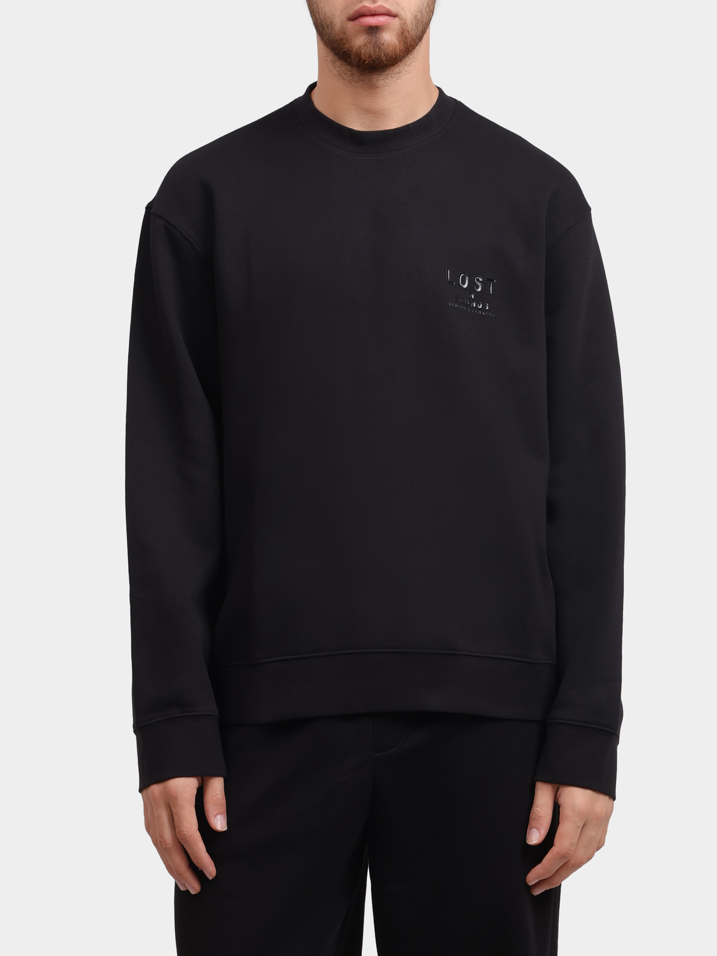 Свитшот Armani Exchange XM000491 AF13047 UC001 черный мужской — купить в интернет-магазине Verdistore