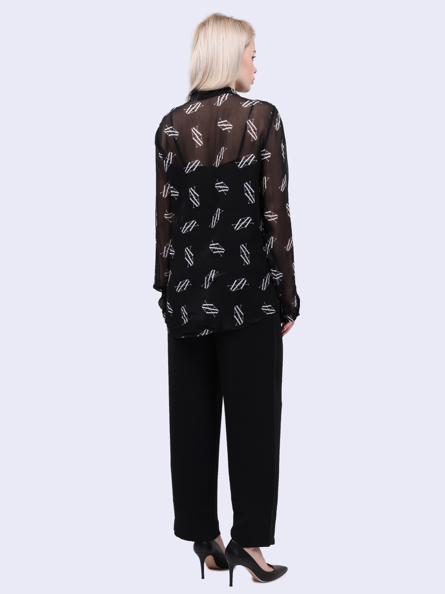 Рубашка Armani Exchange 6DYC07 YN1VZ 42AN черная женская из вискозы — купить в интернет-магазине Verdistore