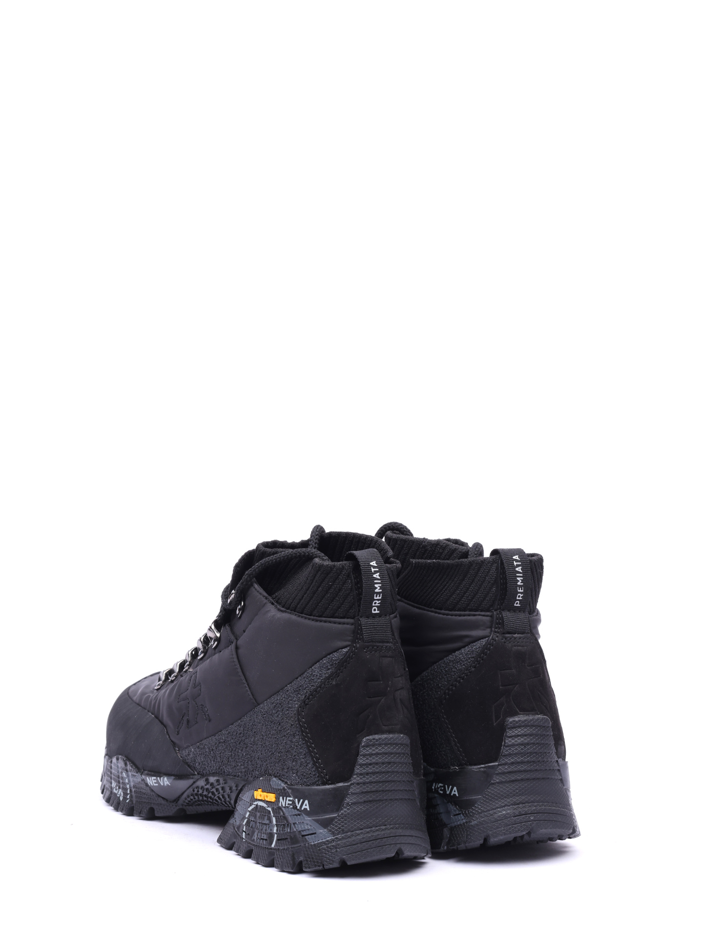 Ботинки черные комбинированные на шнуровке — купить в интернет-магазине Verdistore