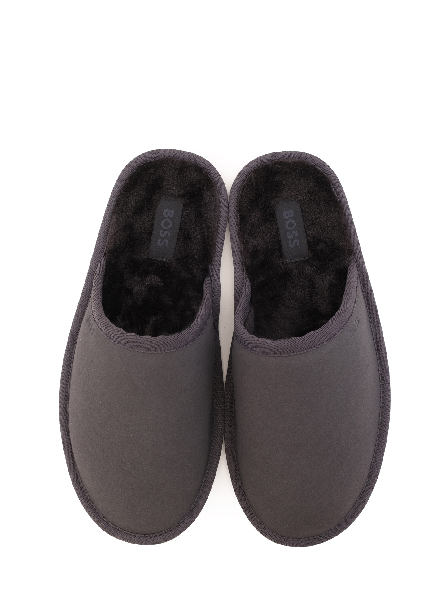 Тапки Boss 50503988 027 серые мужские из текстиля — купить в интернет-магазине Verdistore