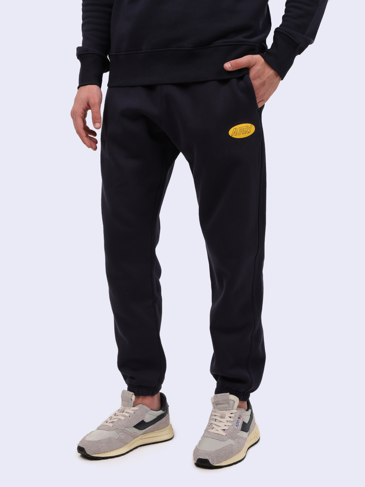 Брюки спортивные Autry PAPM-16JB темно-синие мужские с логотипом — купить в интернет-магазине Verdistore