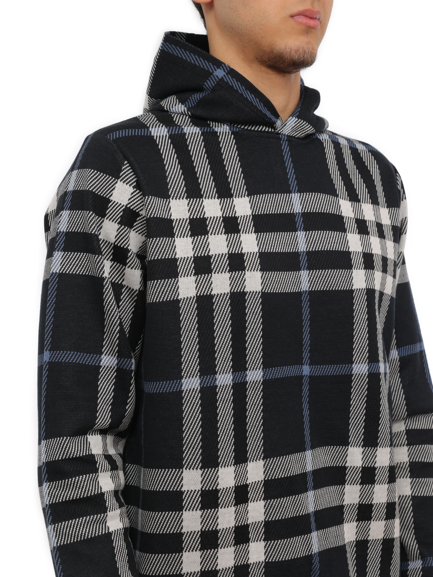 Худи Burberry 8070669 B4321 хлопковое мужское в клетку — купить в интернет-магазине Verdistore