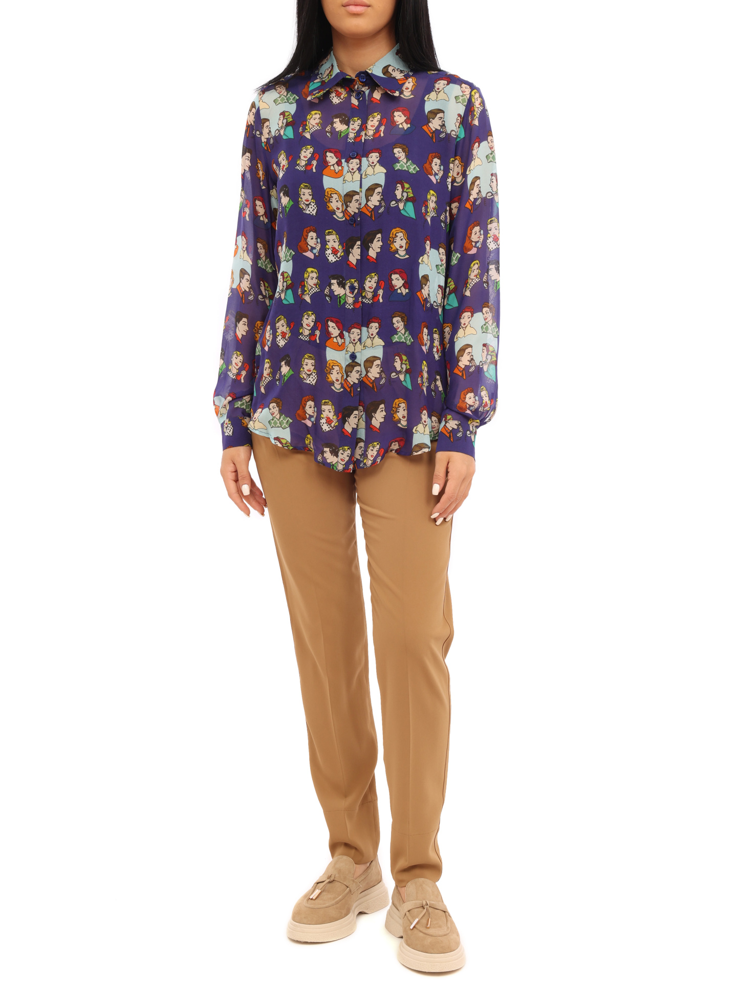 картинка Блузка An Italian Theory C0111 женская с оригинальным принтом от магазина Verdistore