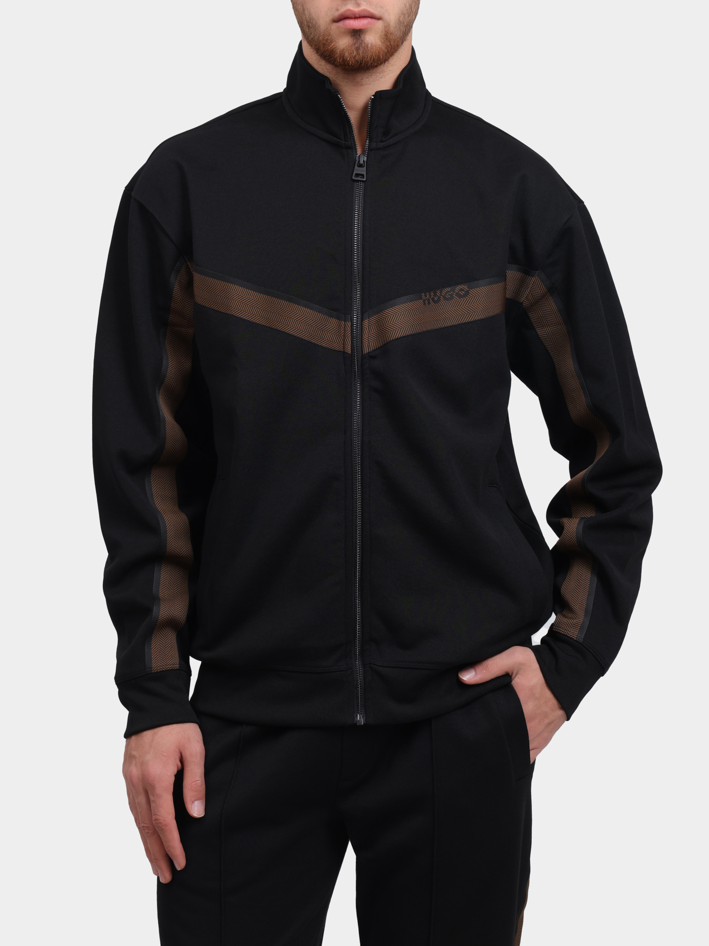 Мастерка Hugo 50542833 001 черная мужская — купить в интернет-магазине Verdistore