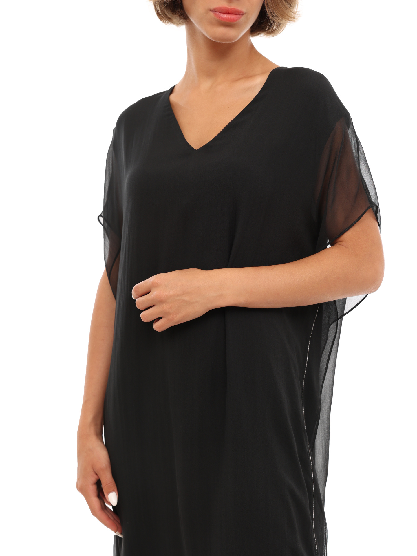 Платье Brunello Cucinelli MA928AF571 C2355 черное женское — купить в интернет-магазине Verdistore