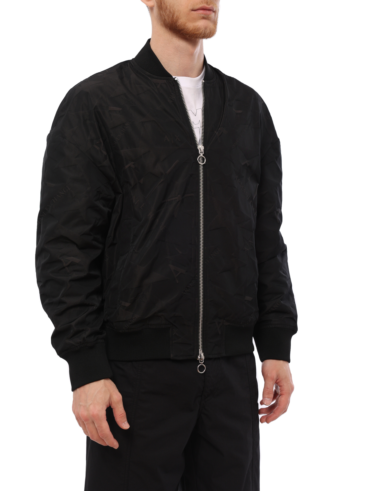 Куртка Armani Exchange 3RZBL4 ZN1SZ 1200 черная мужская из фактурной ткани — купить в интернет-магазине Verdistore