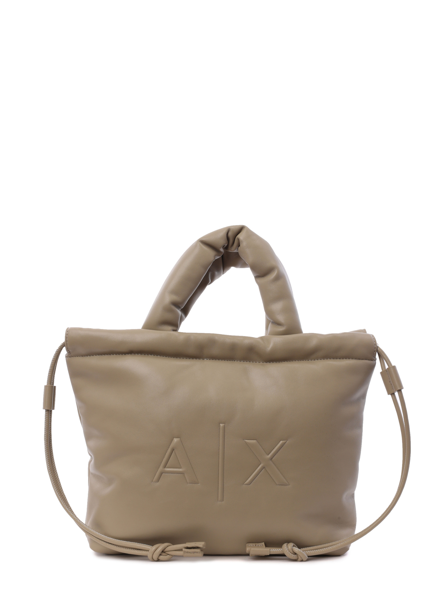 Сумка Armani Exchange 942938 3F736 09752 бежевая женская с логотипом — купить в интернет-магазине Verdistore