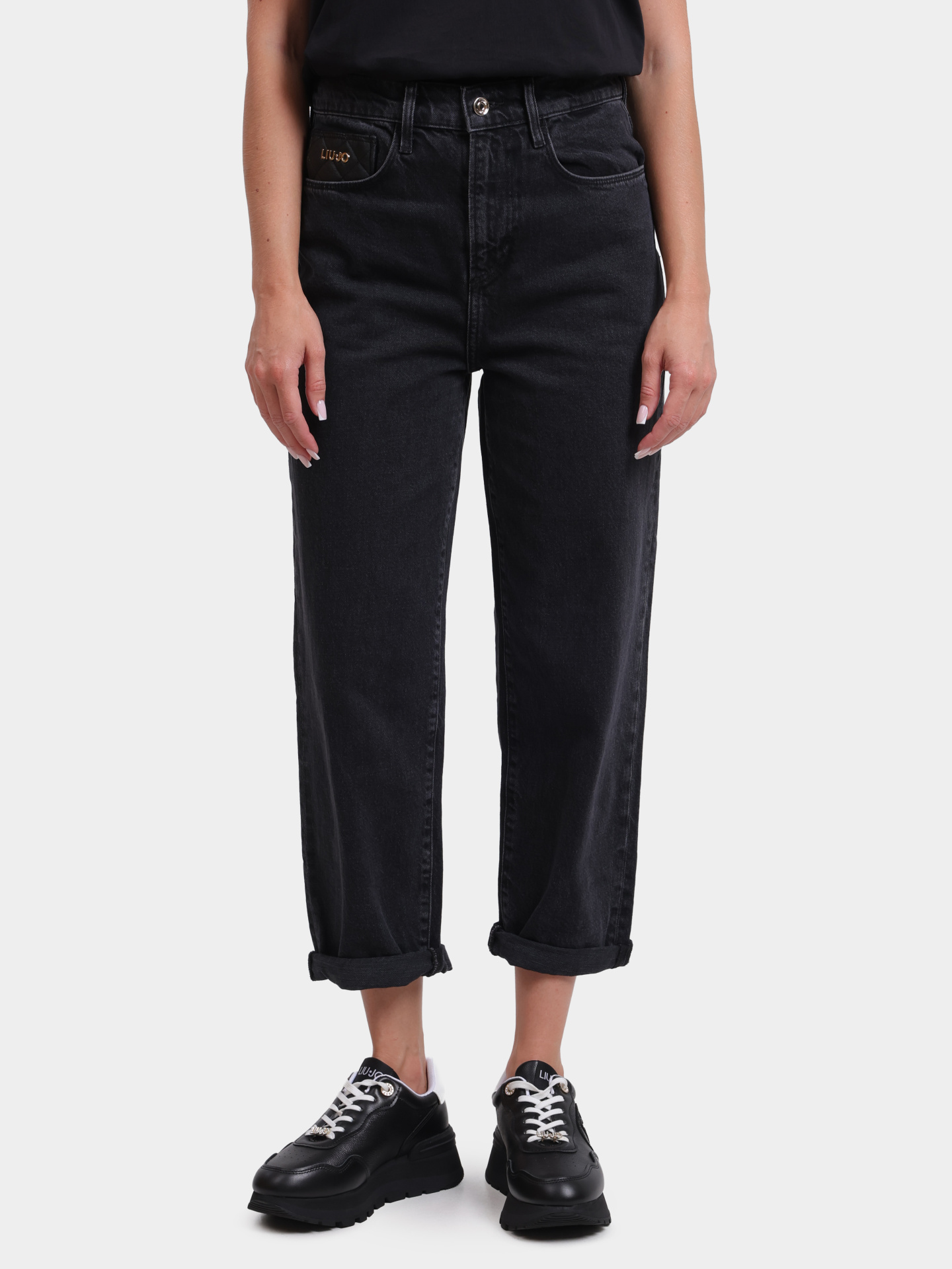 Джинсы Liu-Jo UF5125 D4927 87456 черные женские — купить в интернет-магазине Verdistore