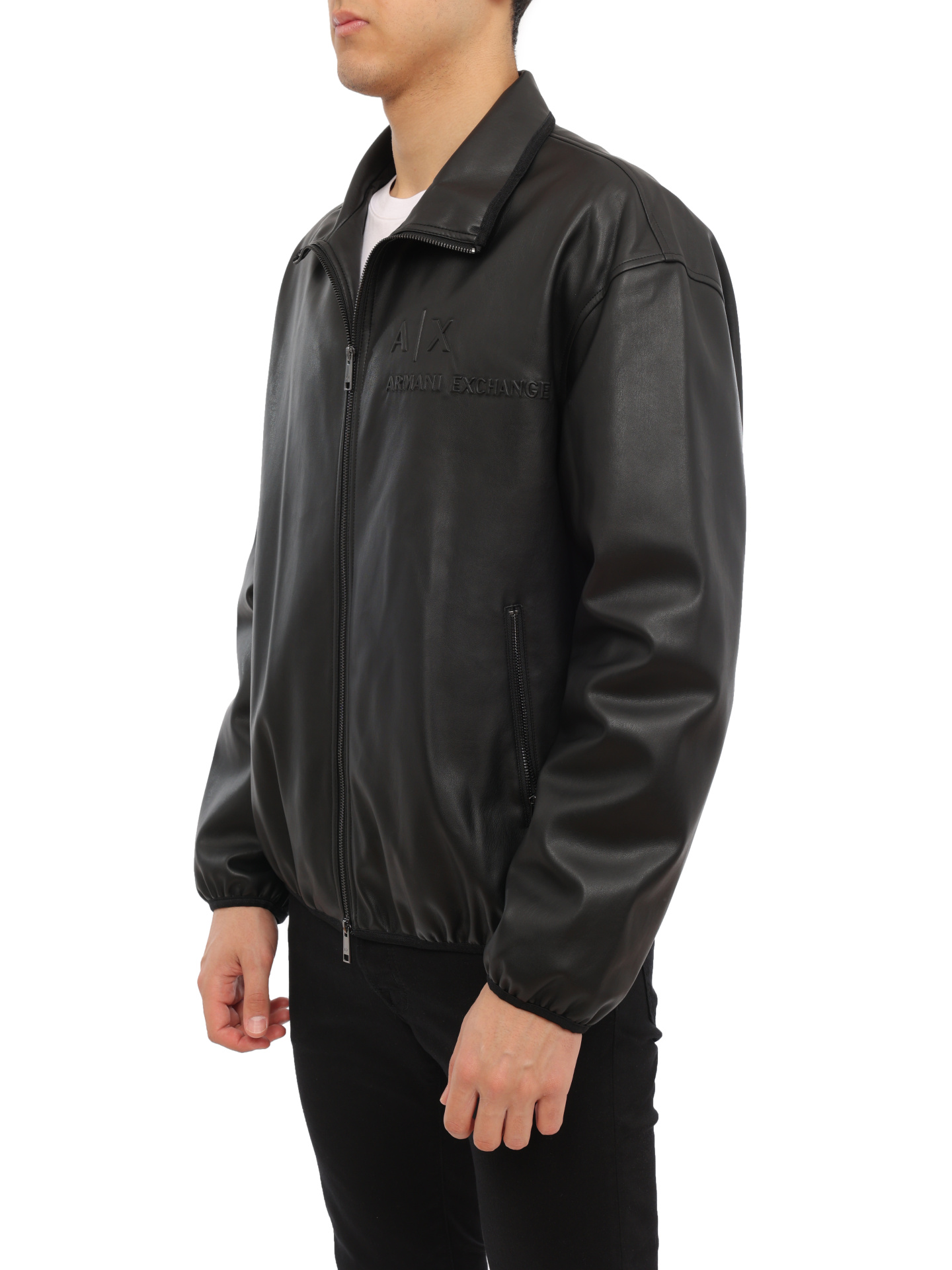 Куртка Armani Exchange 6RZB17 ZE1CZ 1200 черная мужская из искусственной кожи — купить в интернет-магазине Verdistore