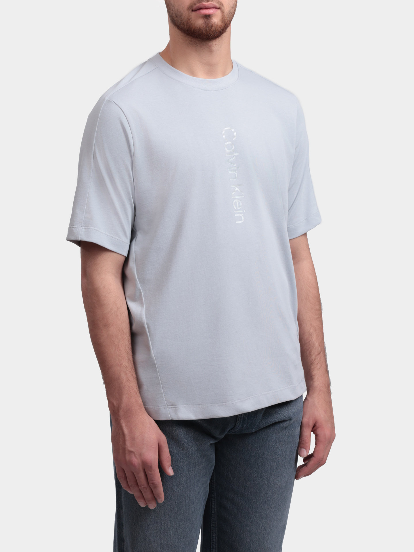 Футболка Calvin Klein LVGMS6K101 PCU серая мужская — купить в интернет-магазине Verdistore