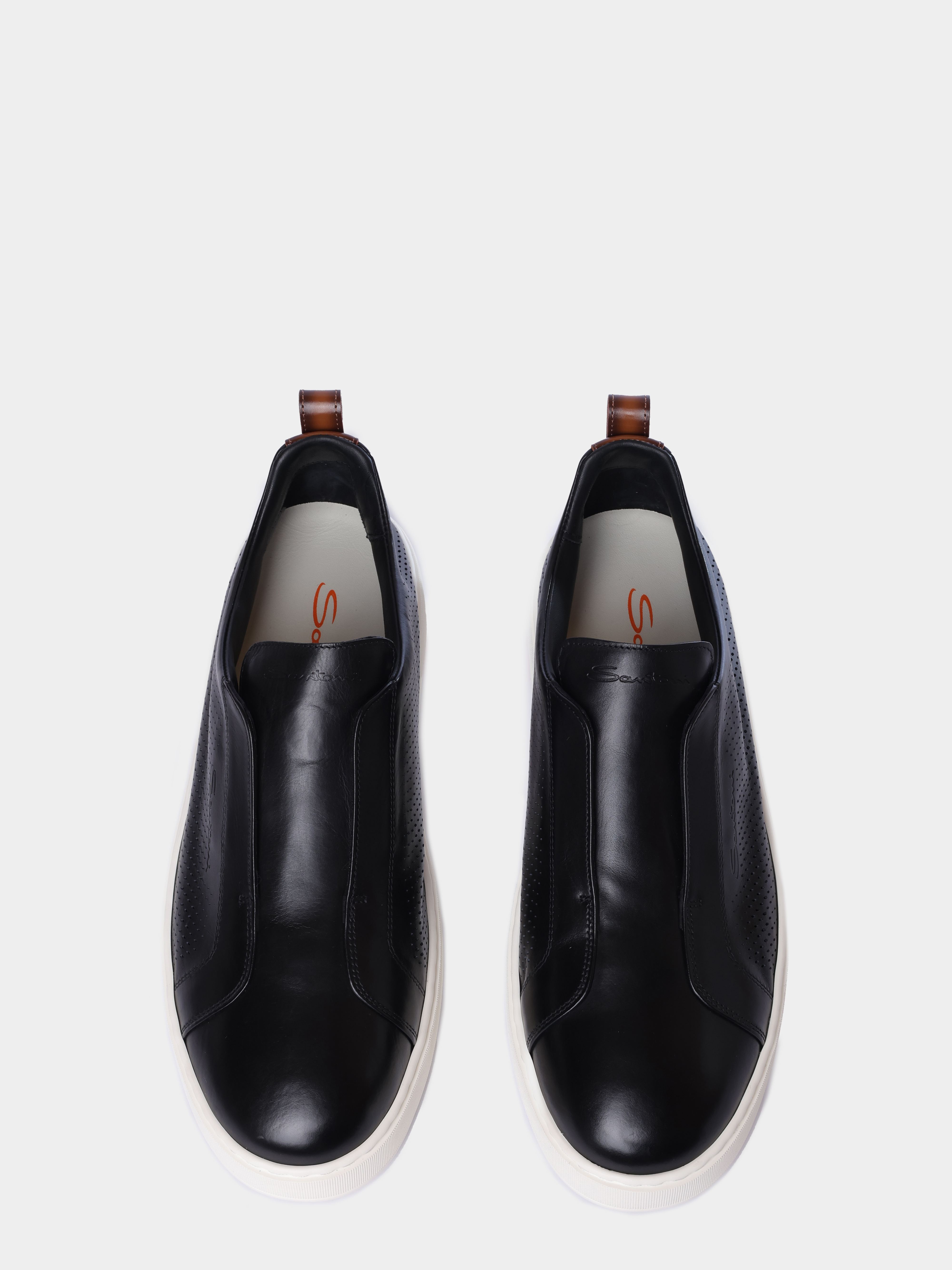 Кеды Santoni MBCG22181BARTFIDN01 кожаные мужские с перфорацией — купить в интернет-магазине Verdistore
