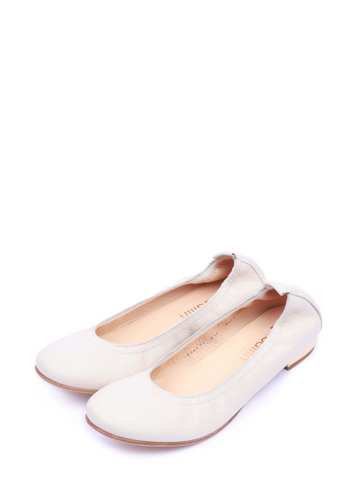 Балетки Ballin B7S6063/1135A23 белые женские с золотистым каблуком — купить в интернет-магазине Verdistore