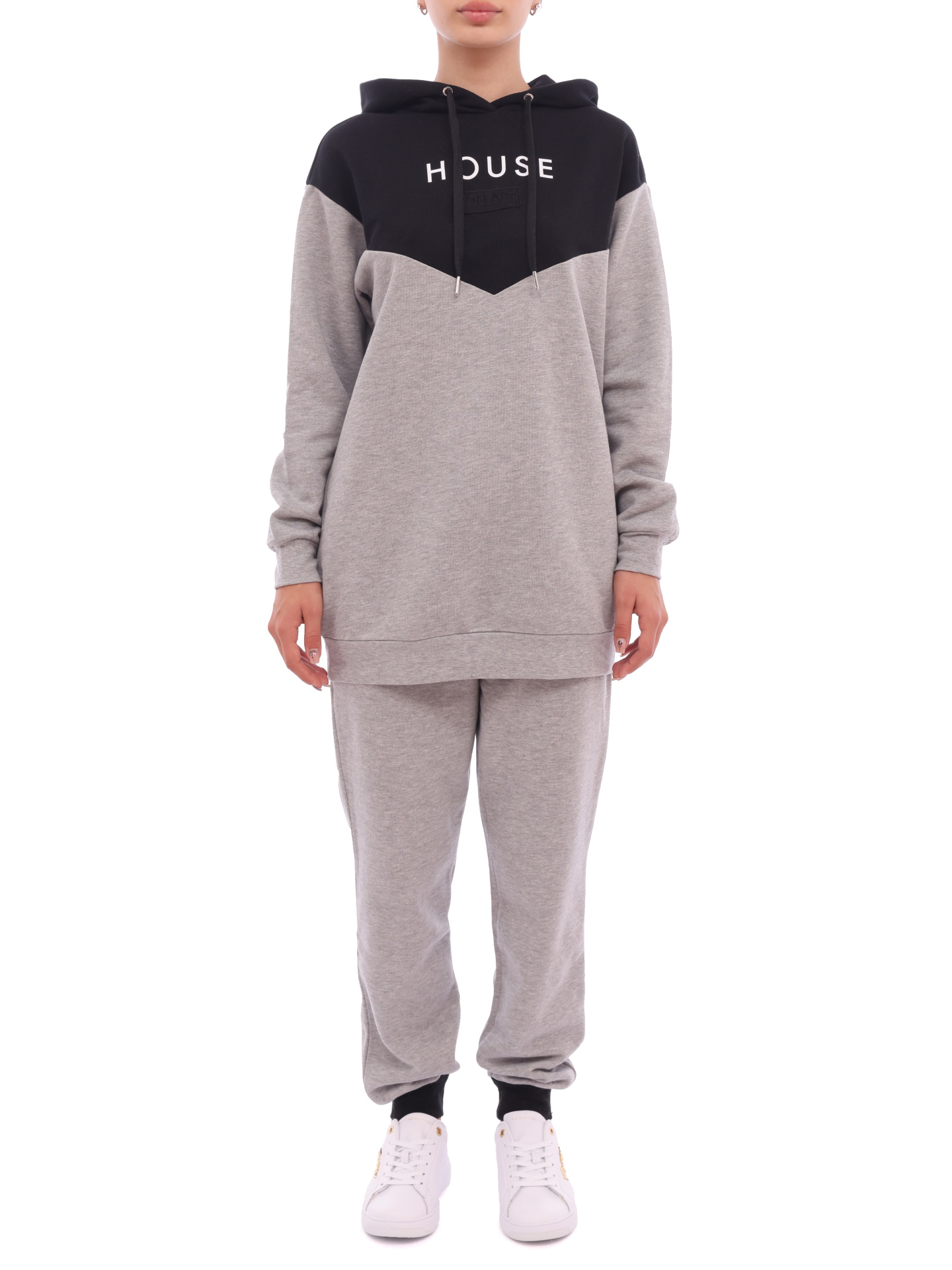 Худи Armani Exchange 6KYM39 YJ7PZ 5383 комбинированное женское удлинённое — купить в интернет-магазине Verdistore