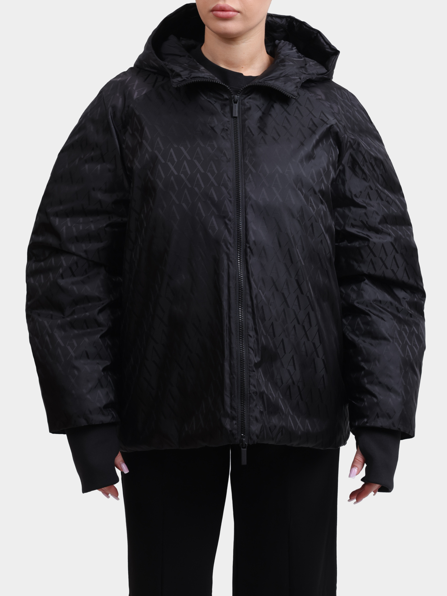 Куртка Armani Exchange XW001436 AF16628 UC001 черная женская — купить в интернет-магазине Verdistore