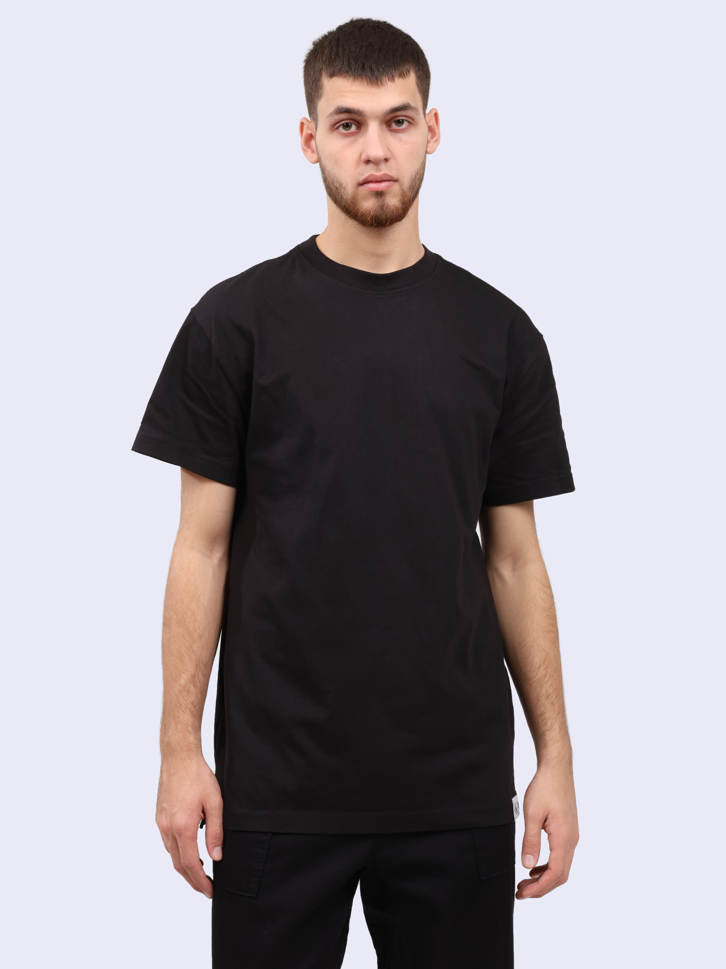Футболка Calvin Klein Jeans J30J325338 черная мужская из хлопка — купить в интернет-магазине Verdistore