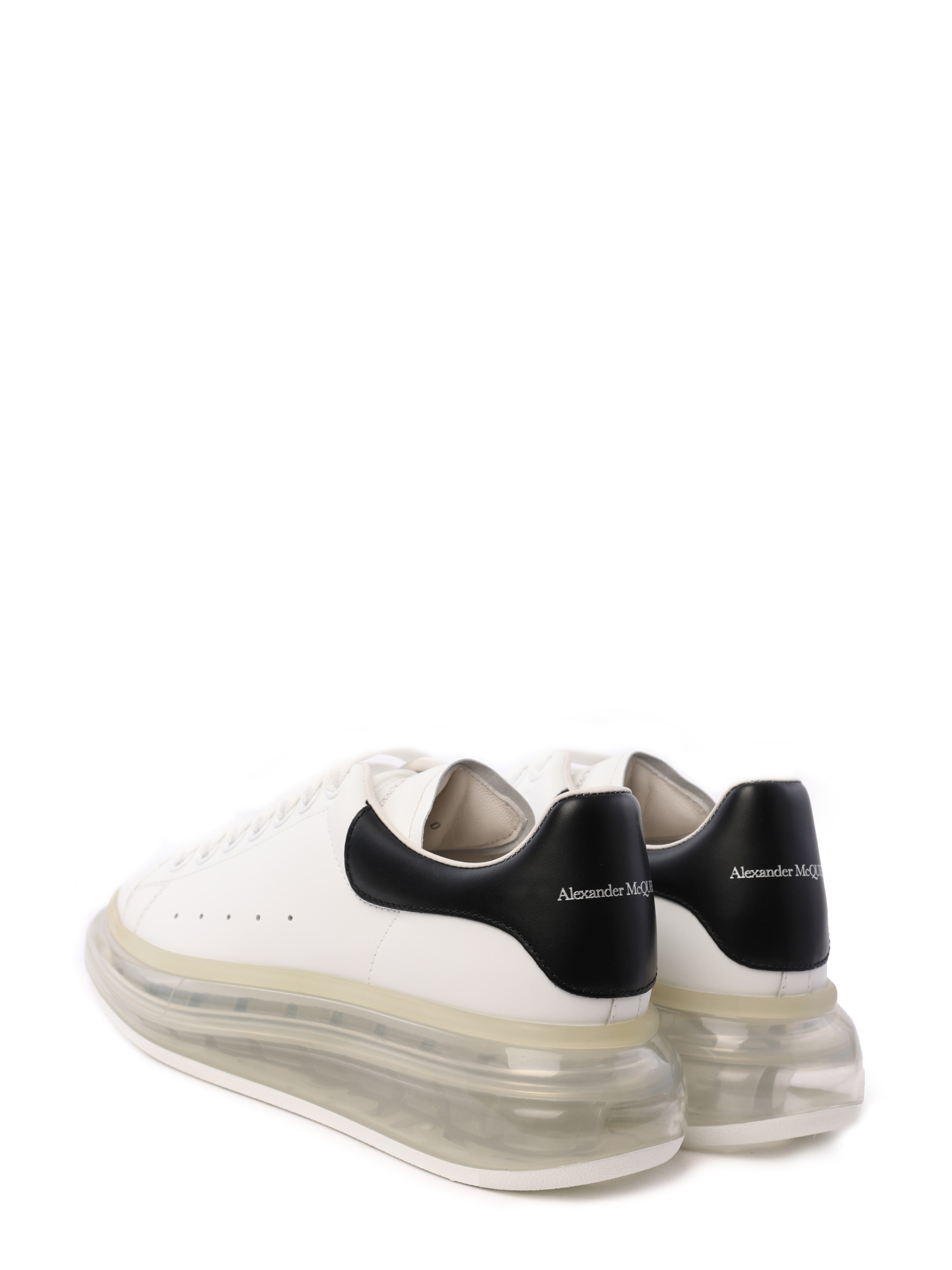 Кеды Alexander McQueen 611698WHX98 9061 белые женские с массивной прозрачной подошвой — купить в интернет-магазине Verdistore