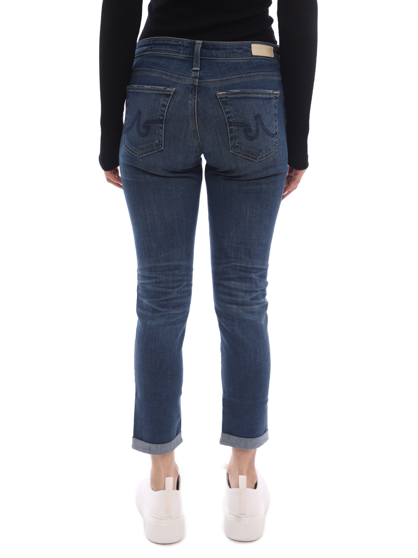 Джинсы AG MSD1333 синие женские с отворотами — купить в интернет-магазине Verdistore