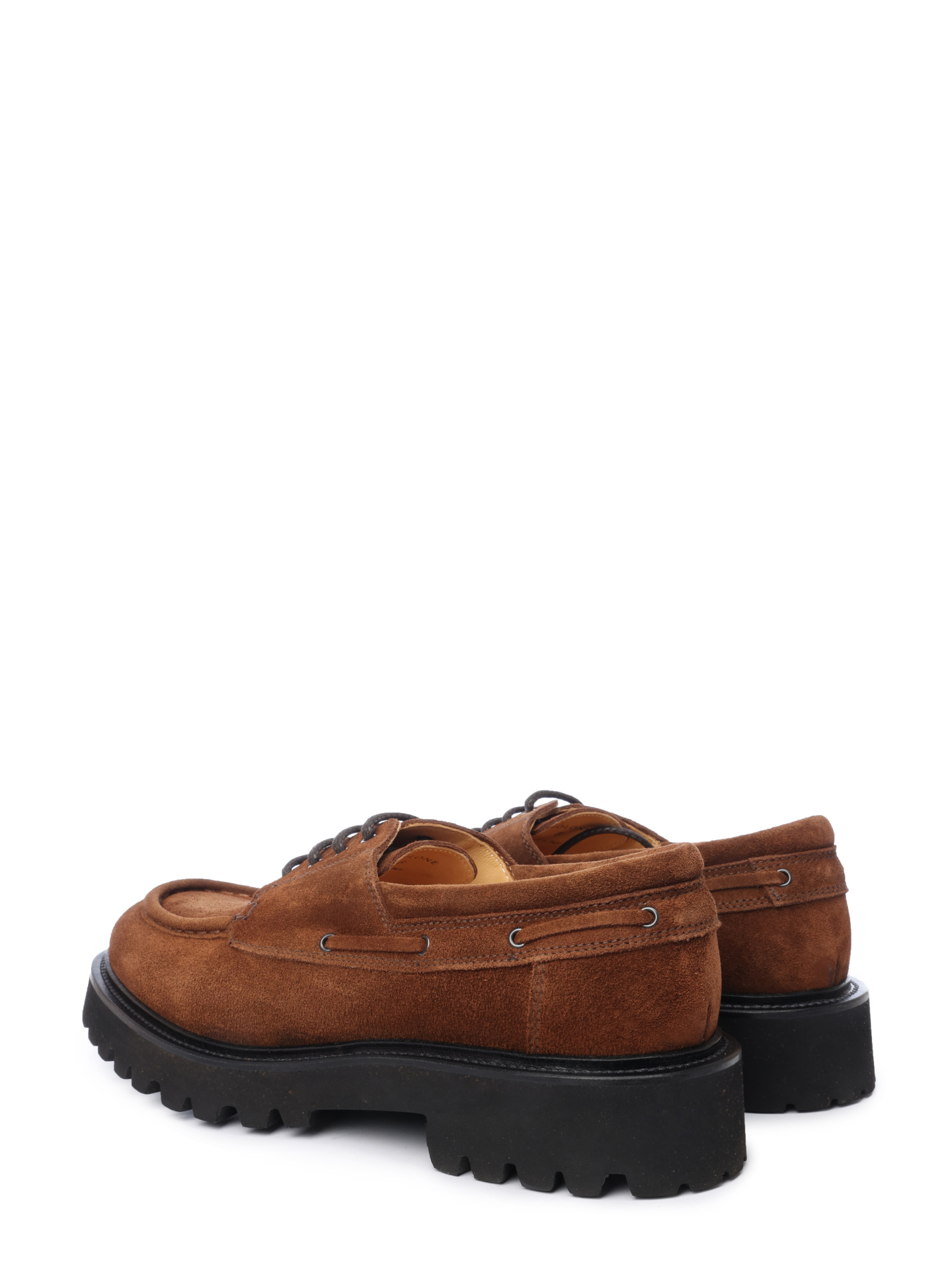 Дерби коричневые с высоким каблуком на массивной подошве — купить в интернет-магазине Verdistore